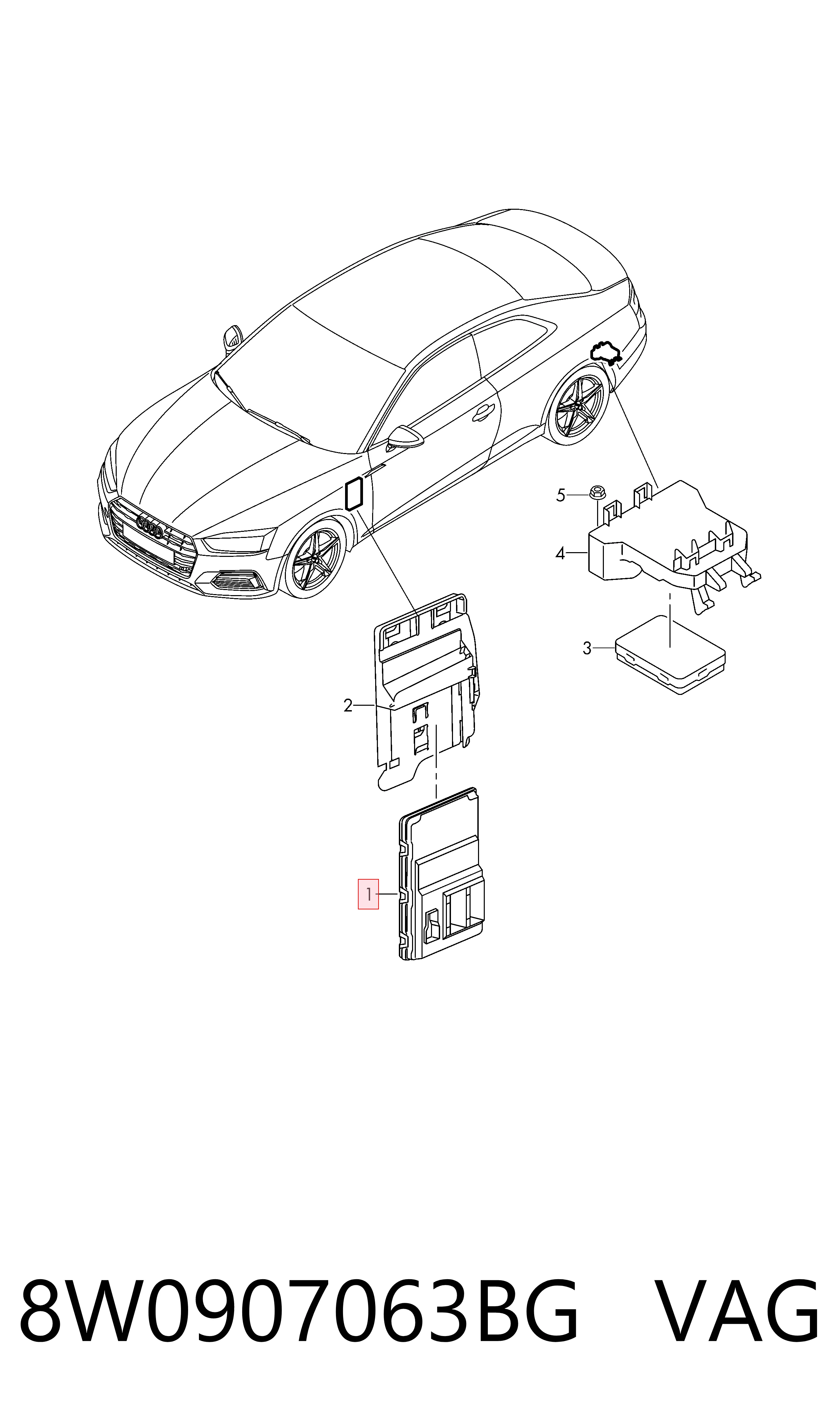 8W0907063BG Bentley Модуль управления (ЭБУ) бортовой сети