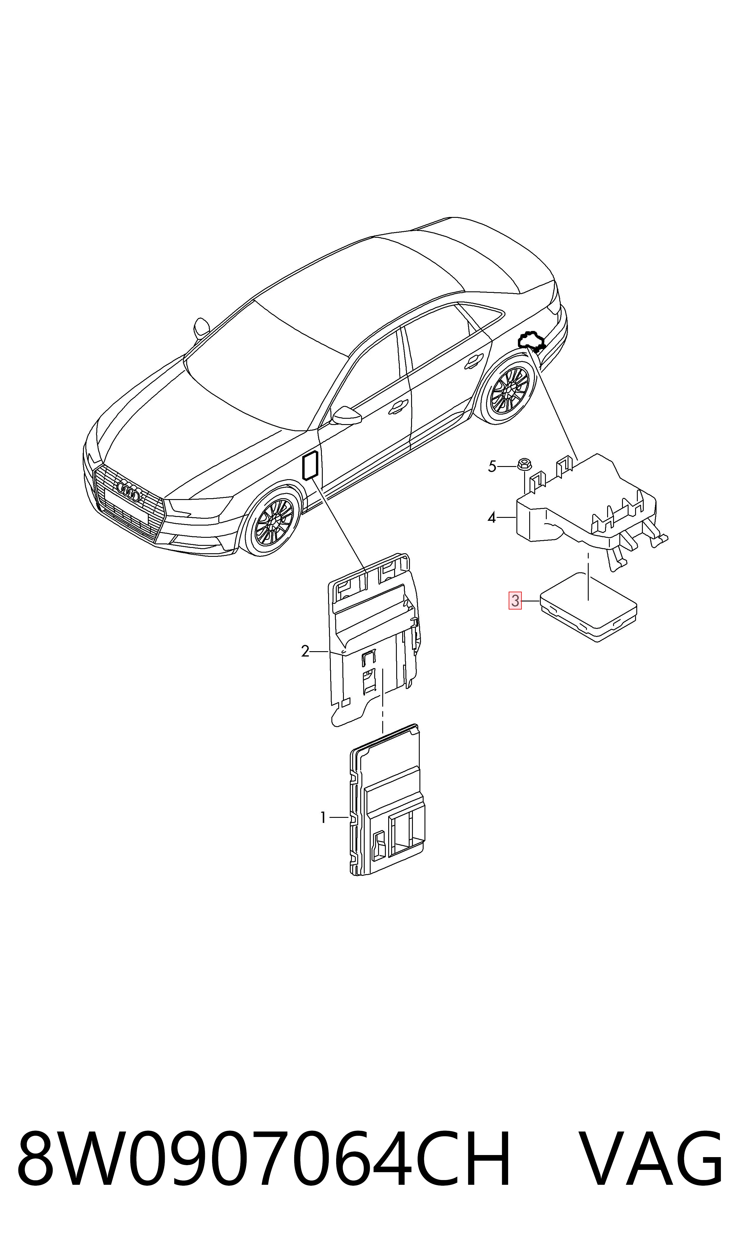 8W0907064CH VAG Блок управления систем комфорта