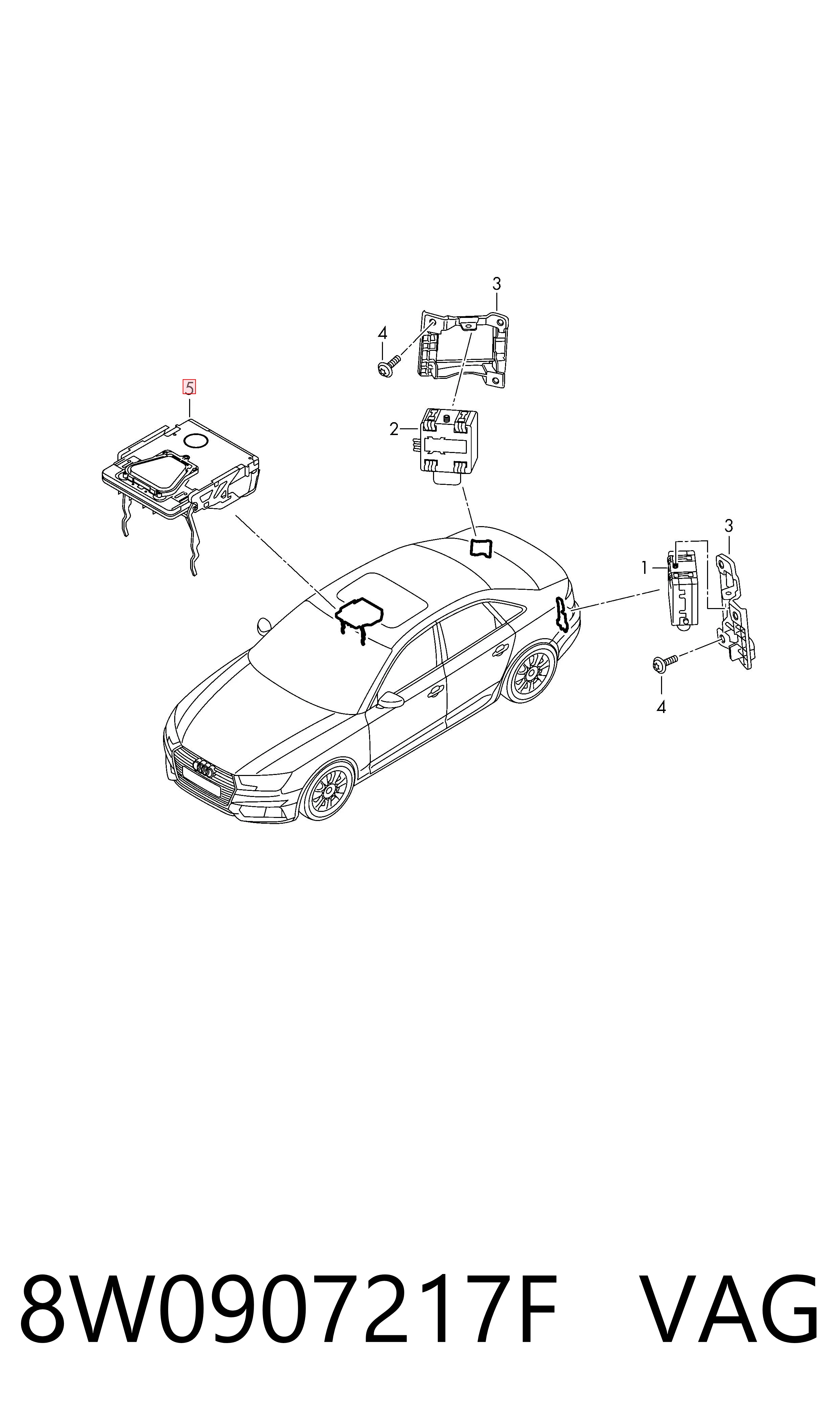 8W0907217F VAG Камера системы обеспечения видимости