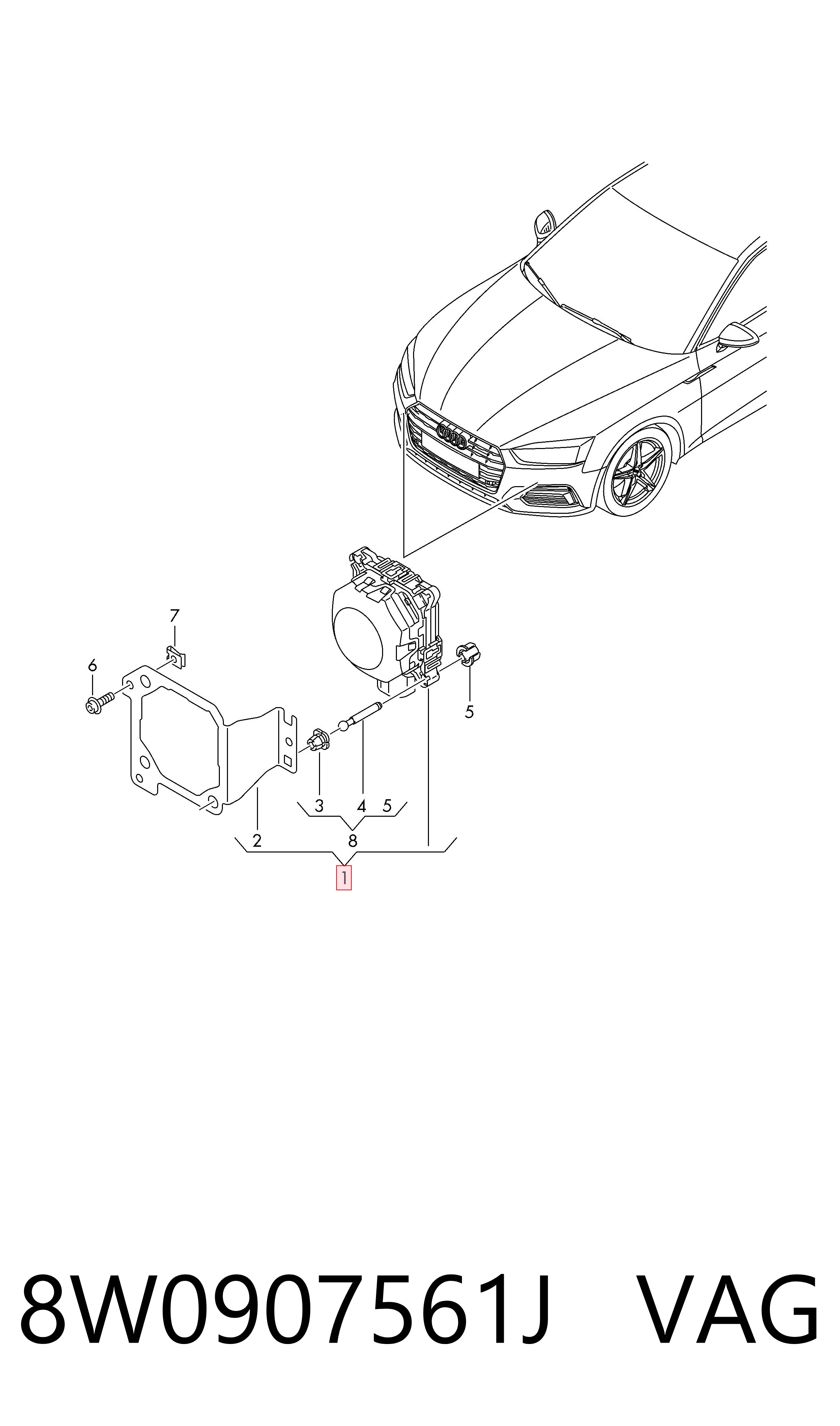  VAG 8W0907561J цена, от 418.09 USD
