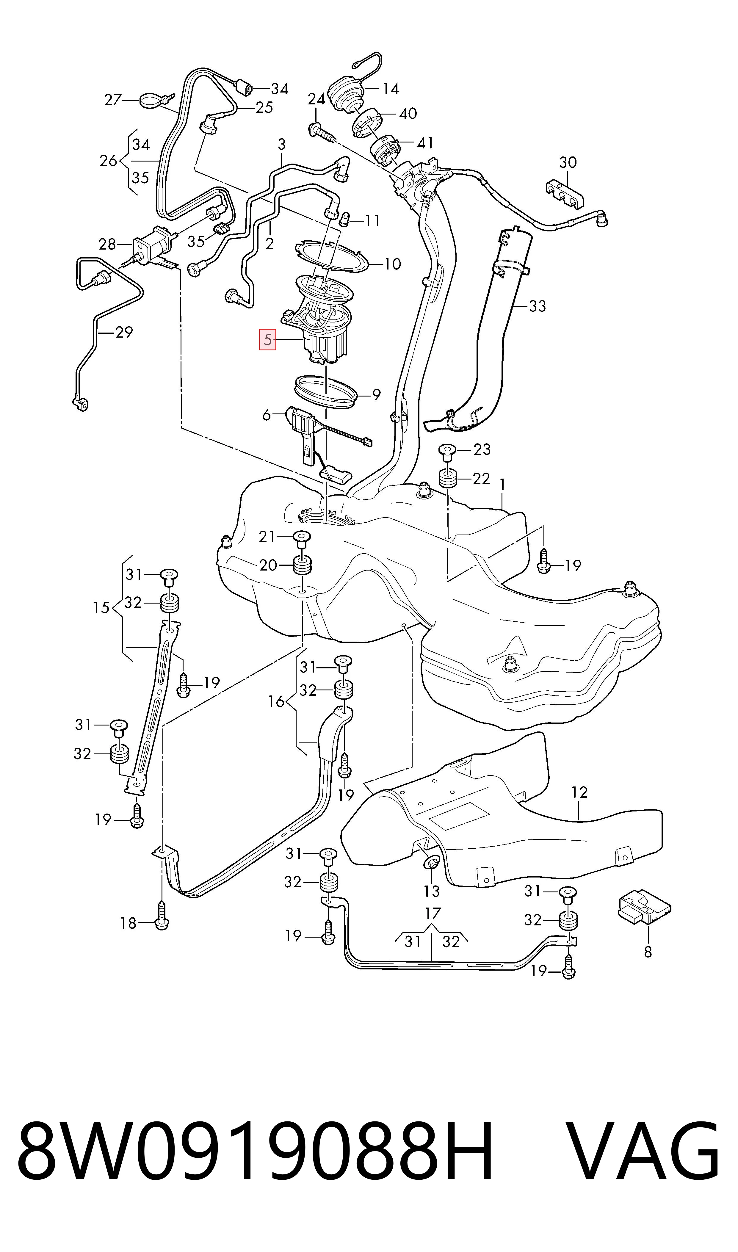 8W0919088H VAG Электробензонасос