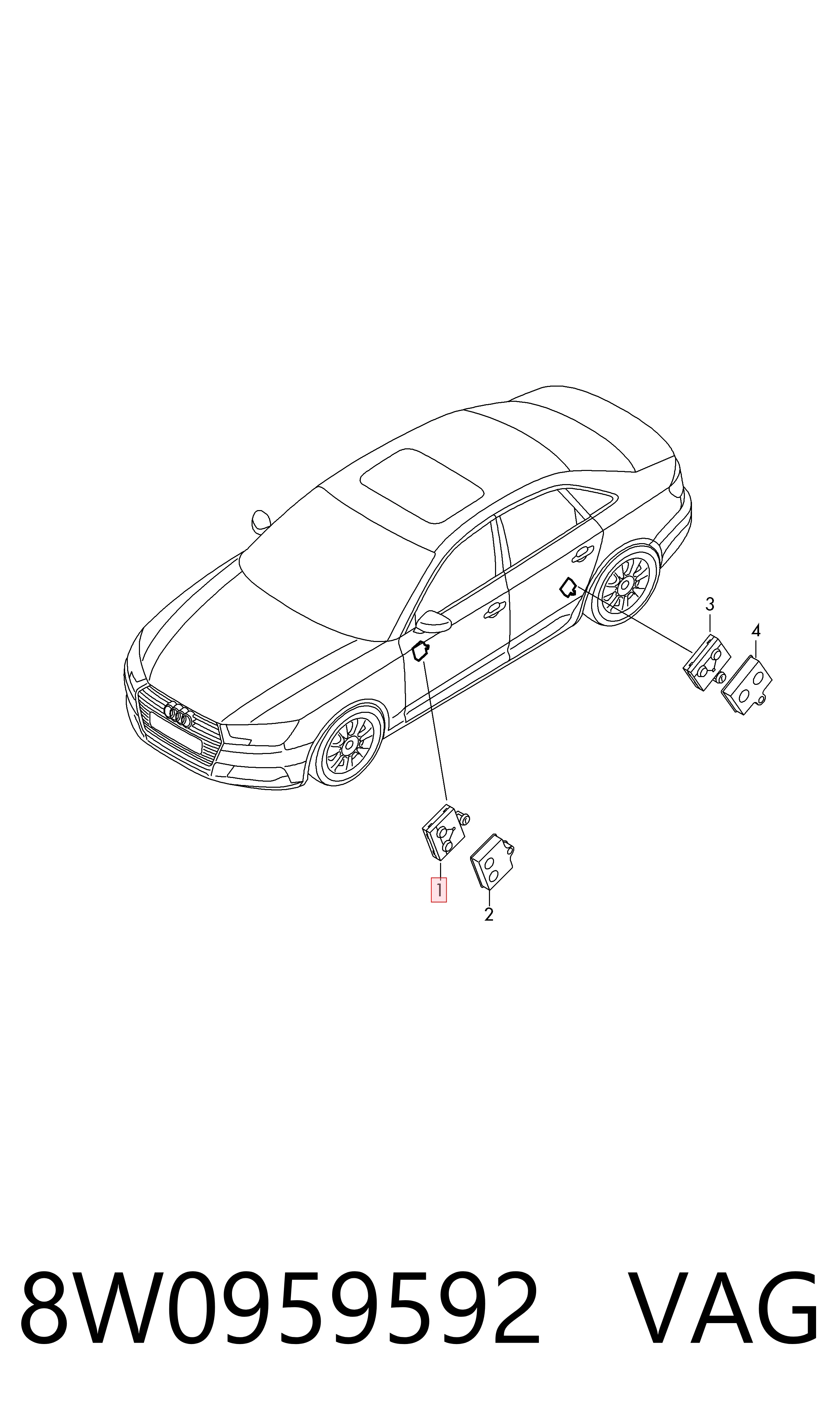 Купить 4M0959792E Bentley Блок комфорта передней двери