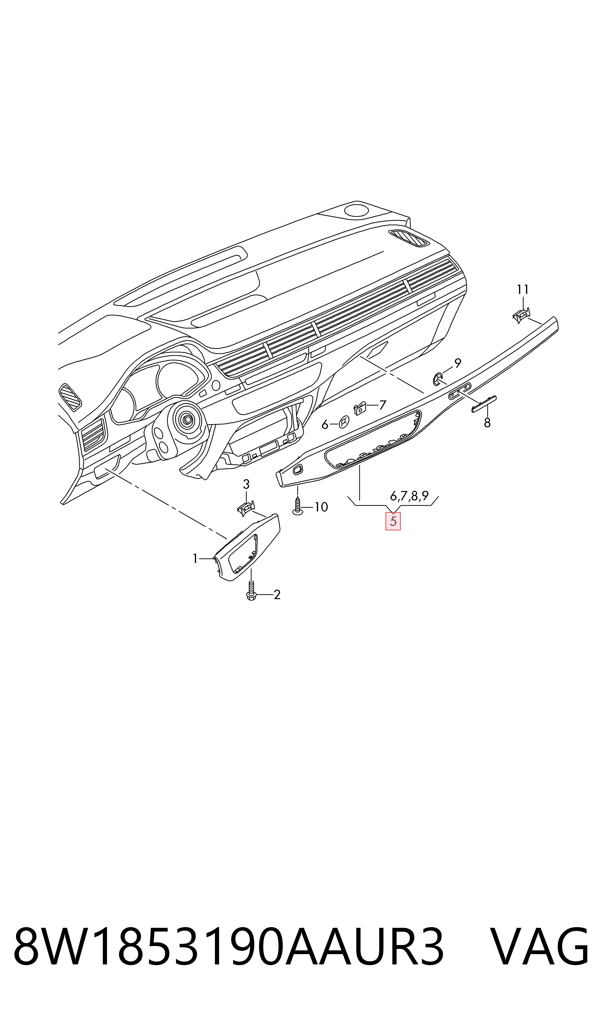 8W1853190AAUR3 VAG 