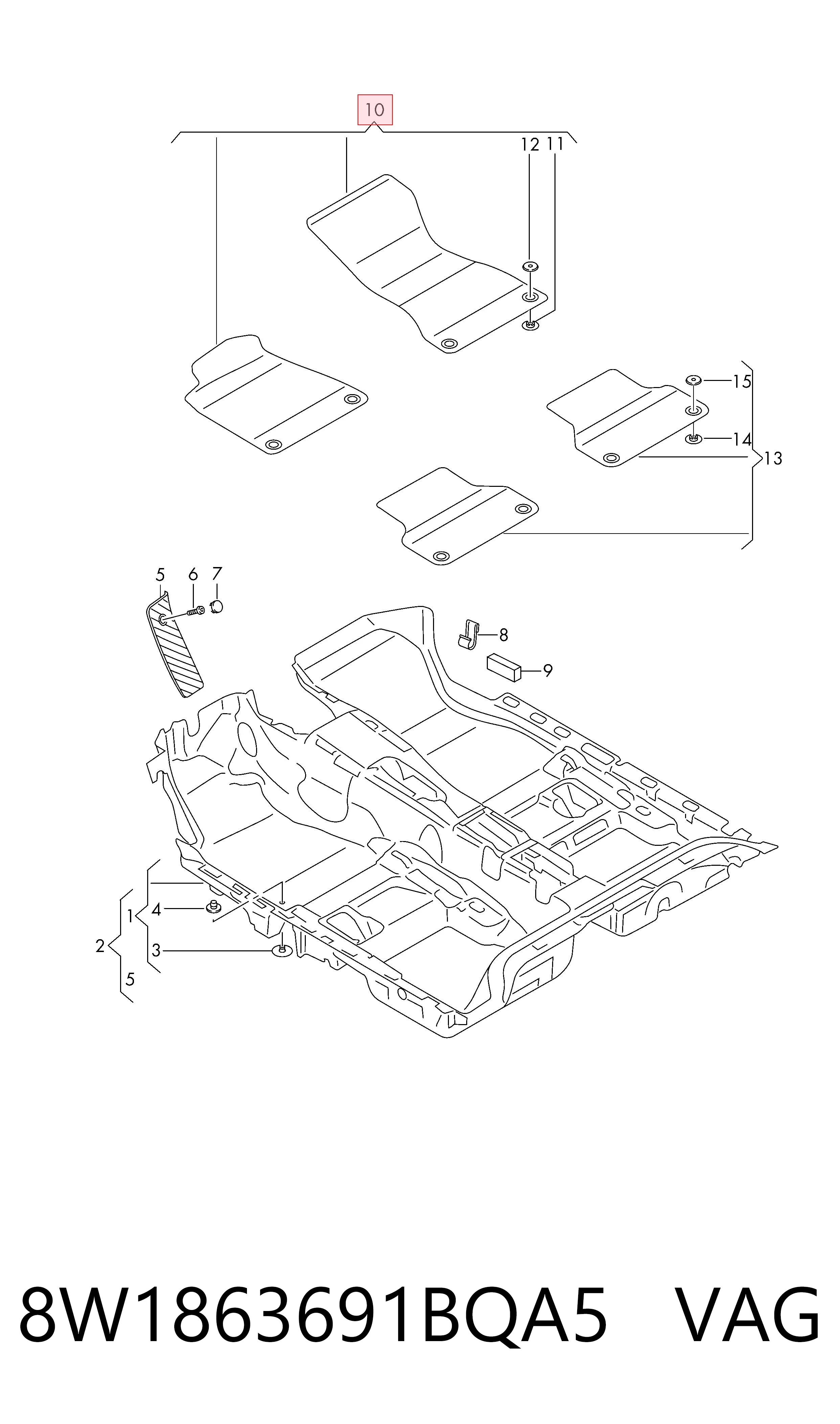 8W1863691BQA5 VAG Автоковрики