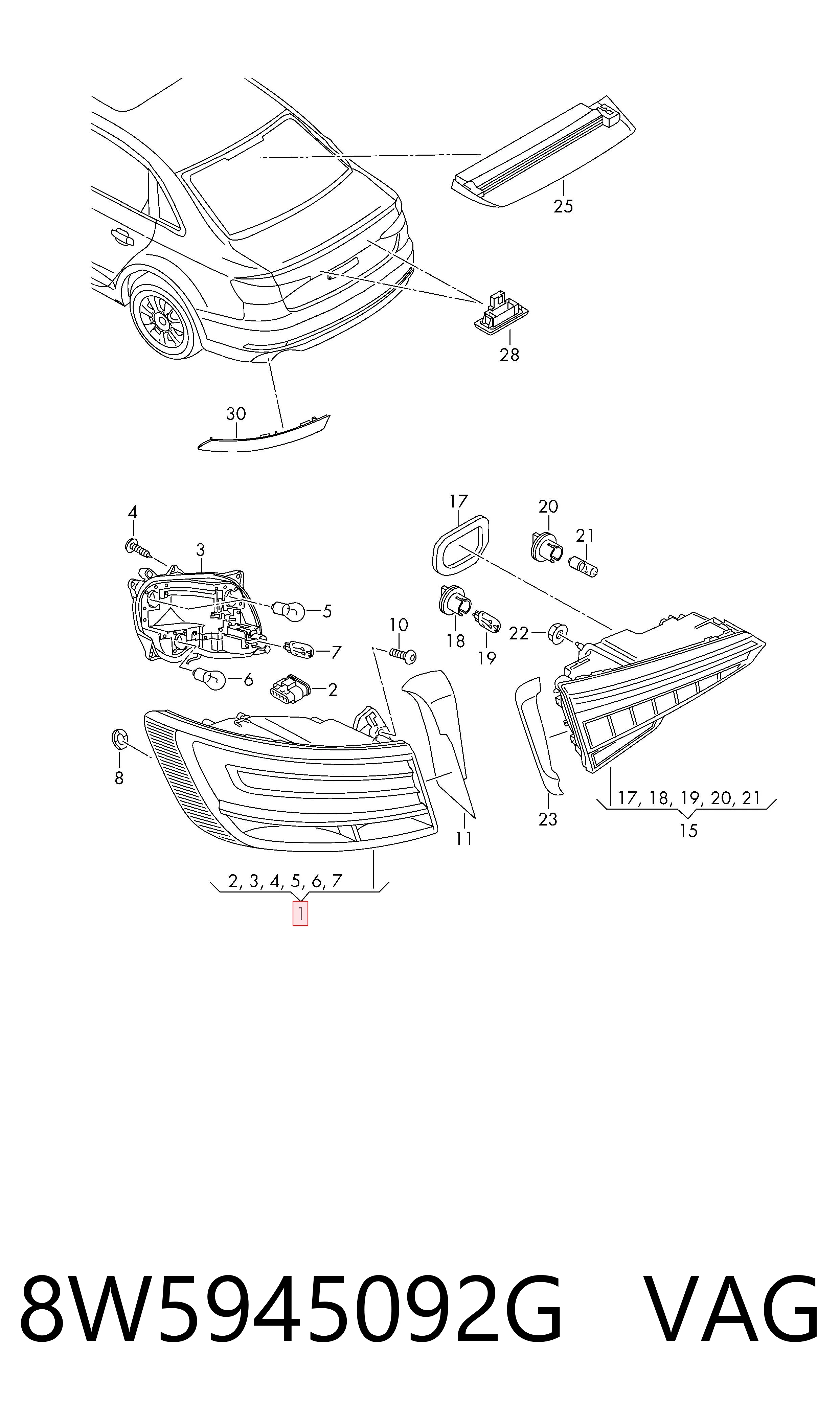 8W5945092G VAG 