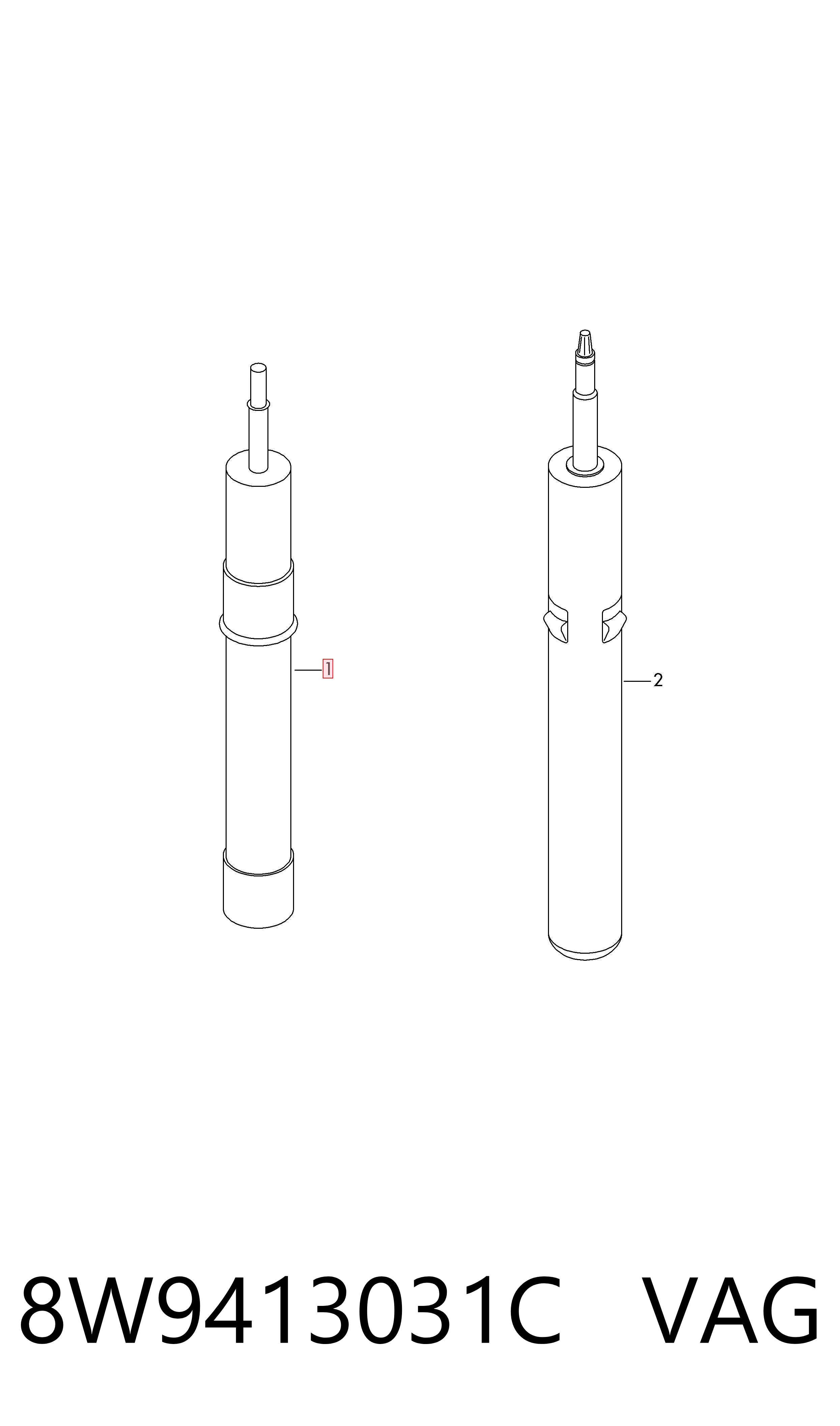 Амортизатор передний VAG 8W9413031C