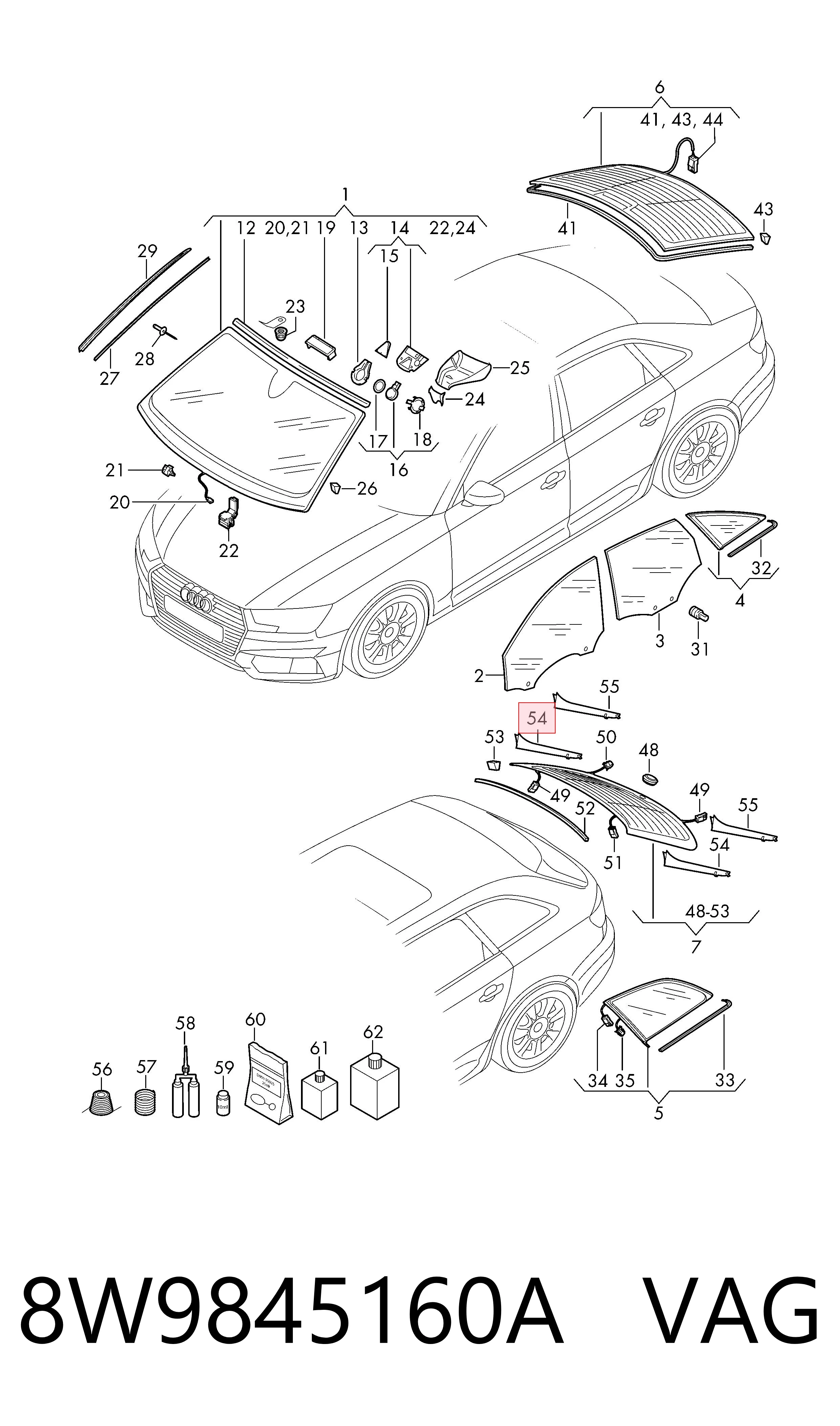  VAG 8W9845160A цена, от 42.07 USD