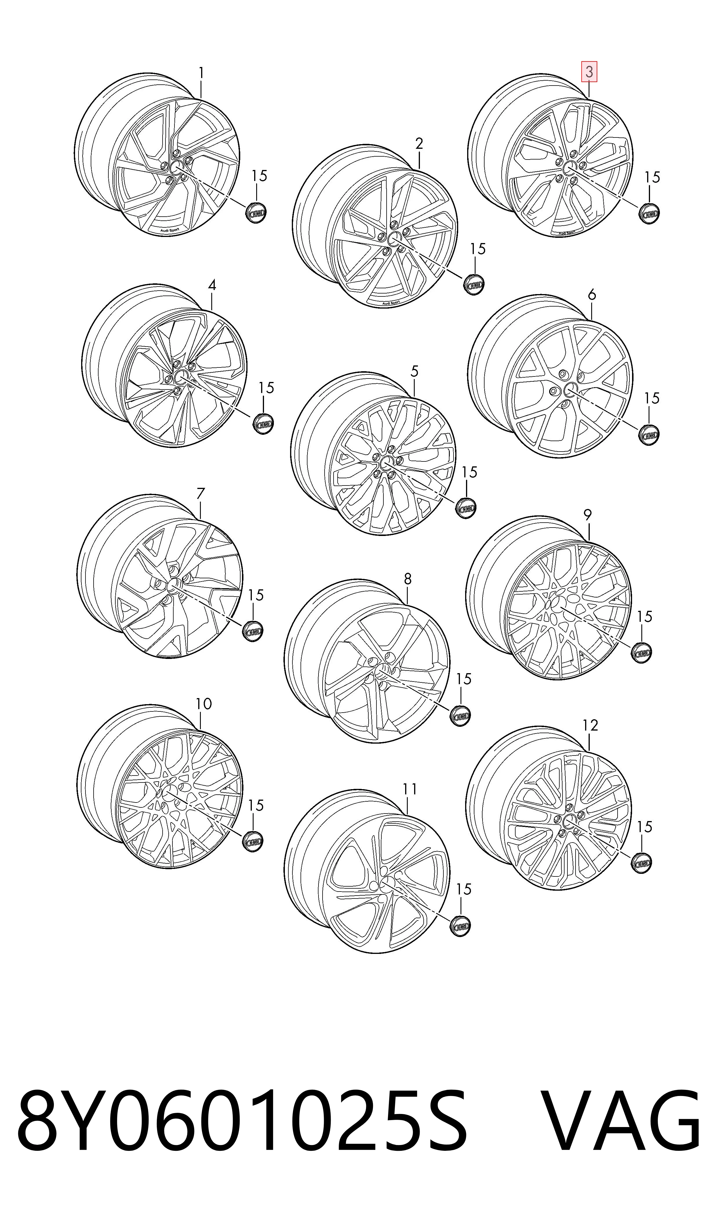 8Y0601025CS VAG Оригинальные диски