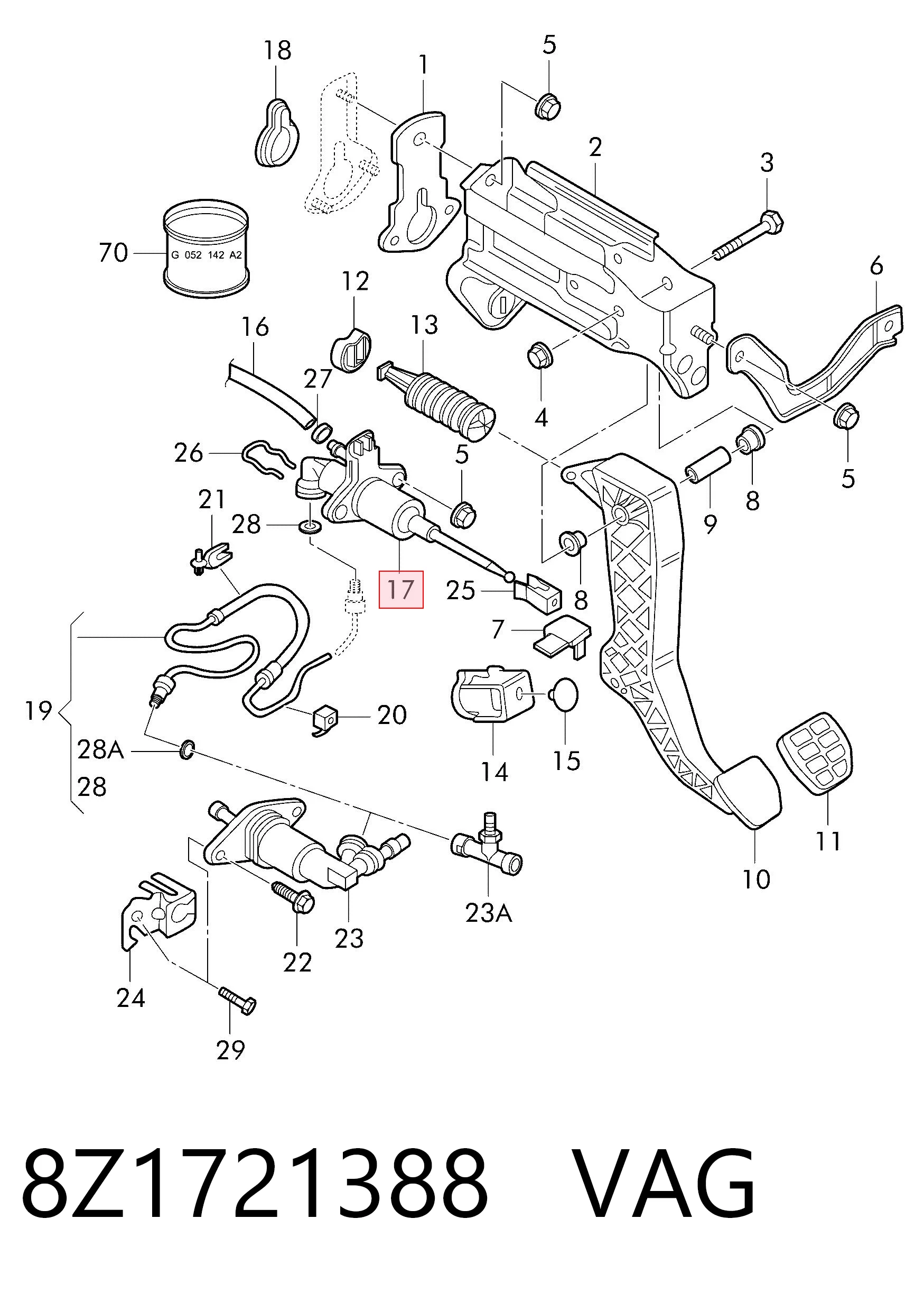 ГЦС Audi A2 хэтчбек (8Z0) (2000 - 2005) цена, от 187.14 USD