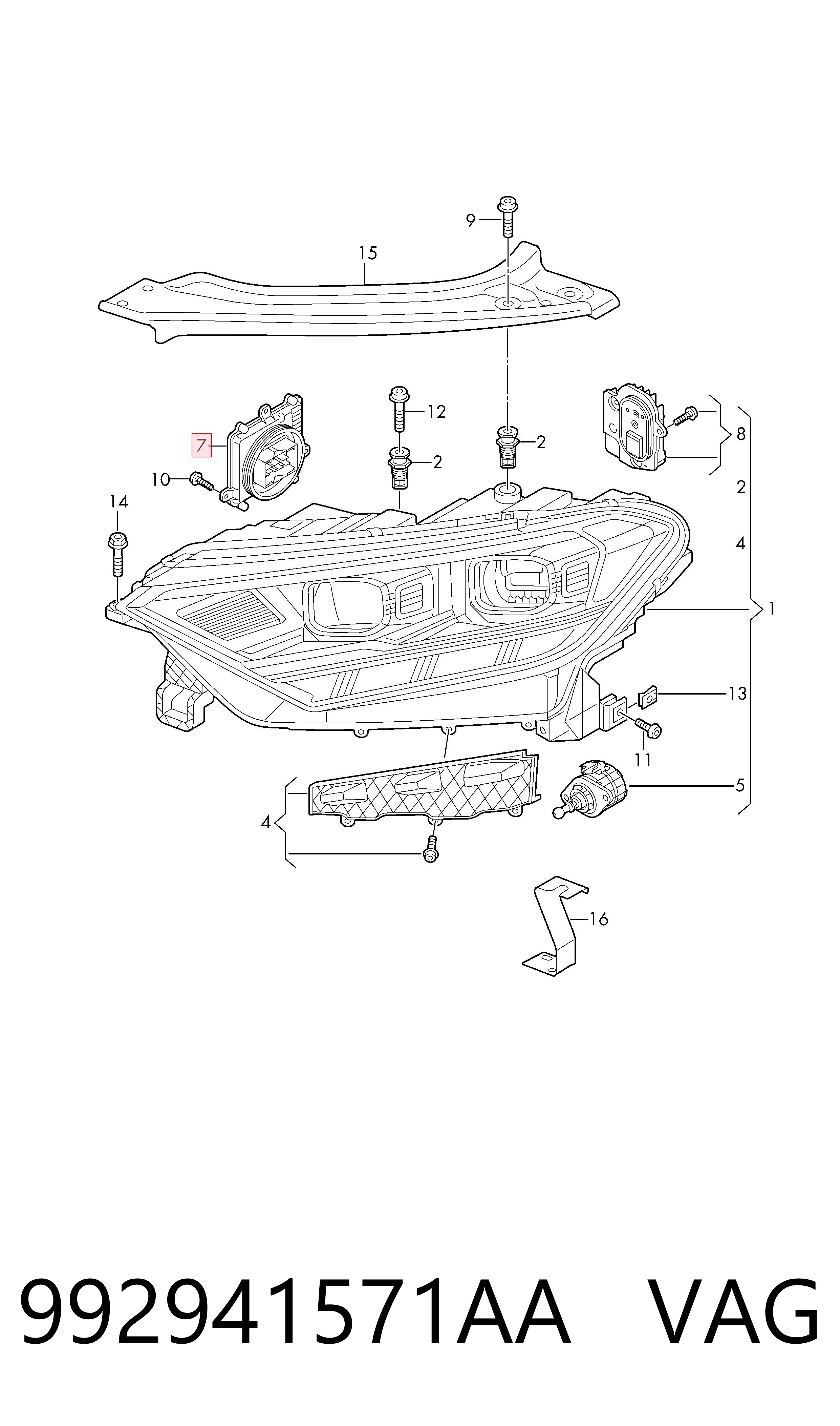 992941571AA VAG Блок розжига (ксенон)