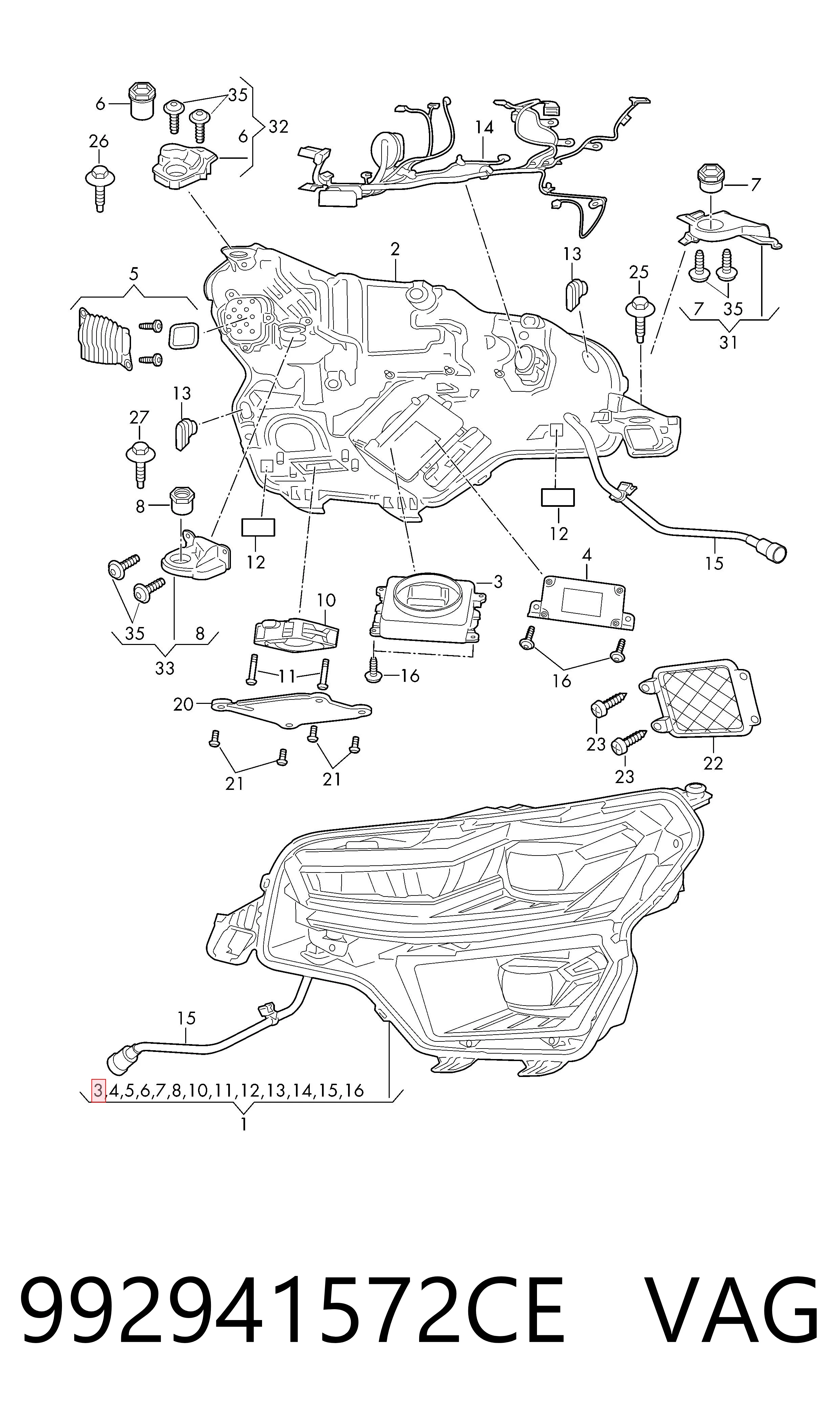 992941572CE VAG Блок розжига (ксенон)