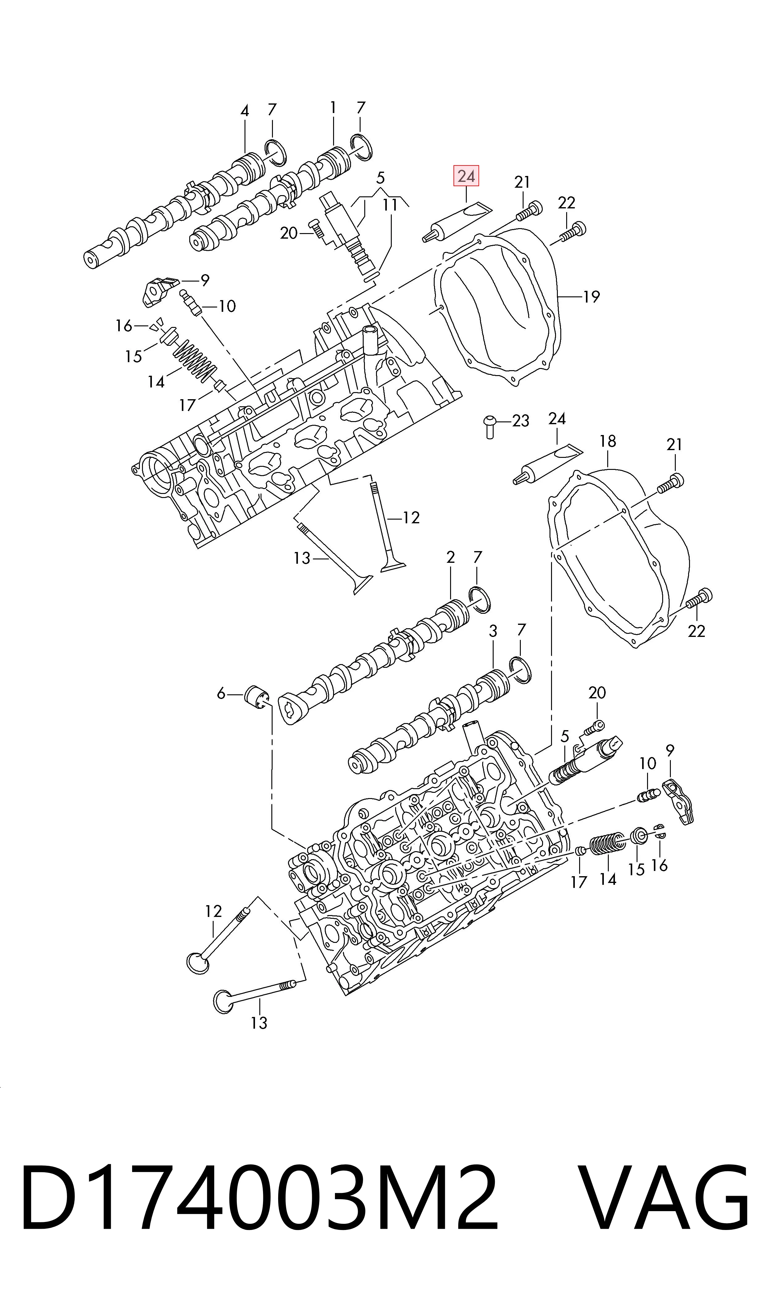 D174003M2 VAG Герметик синий, уксусный