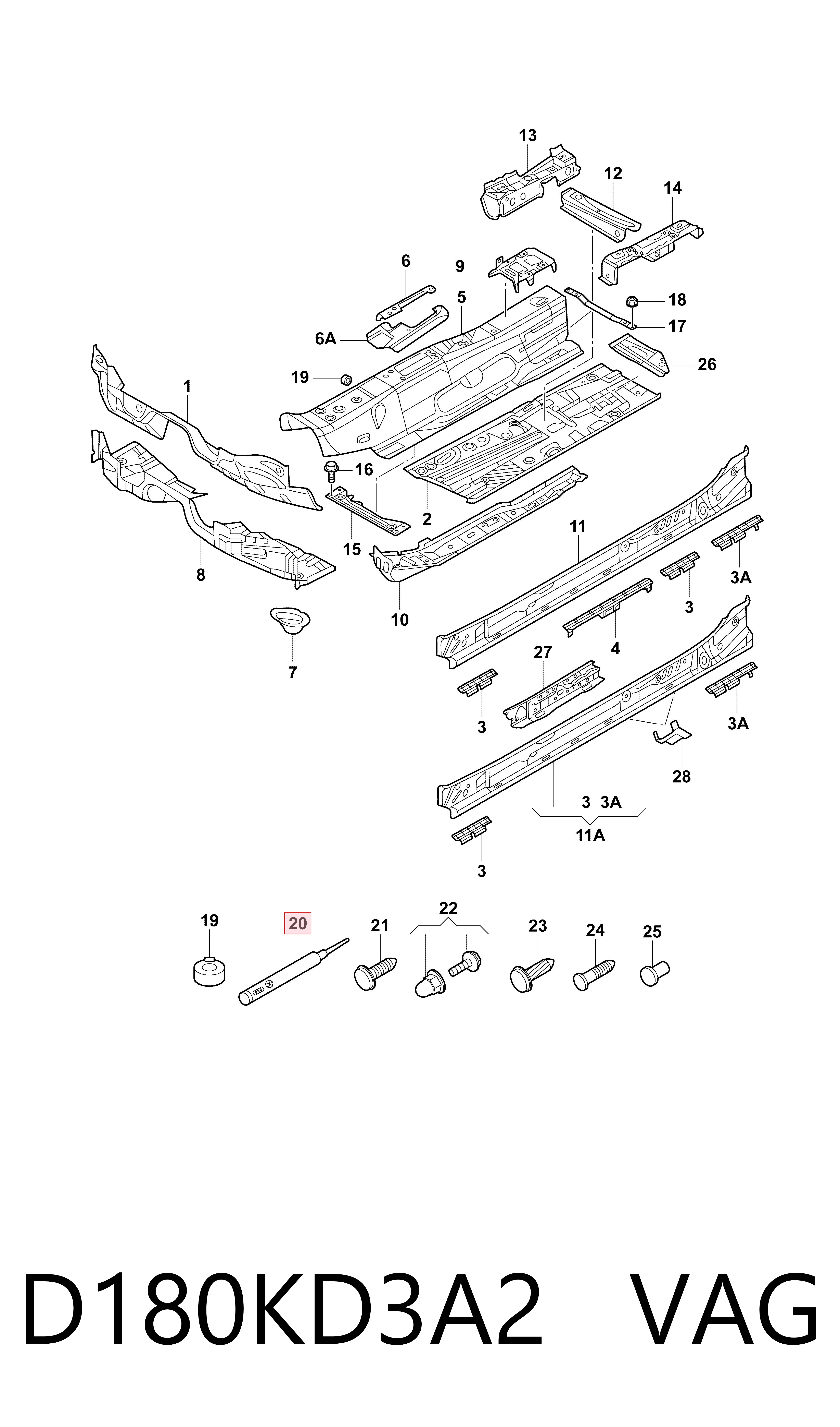 D180KD3A2 VAG Герметик шовный