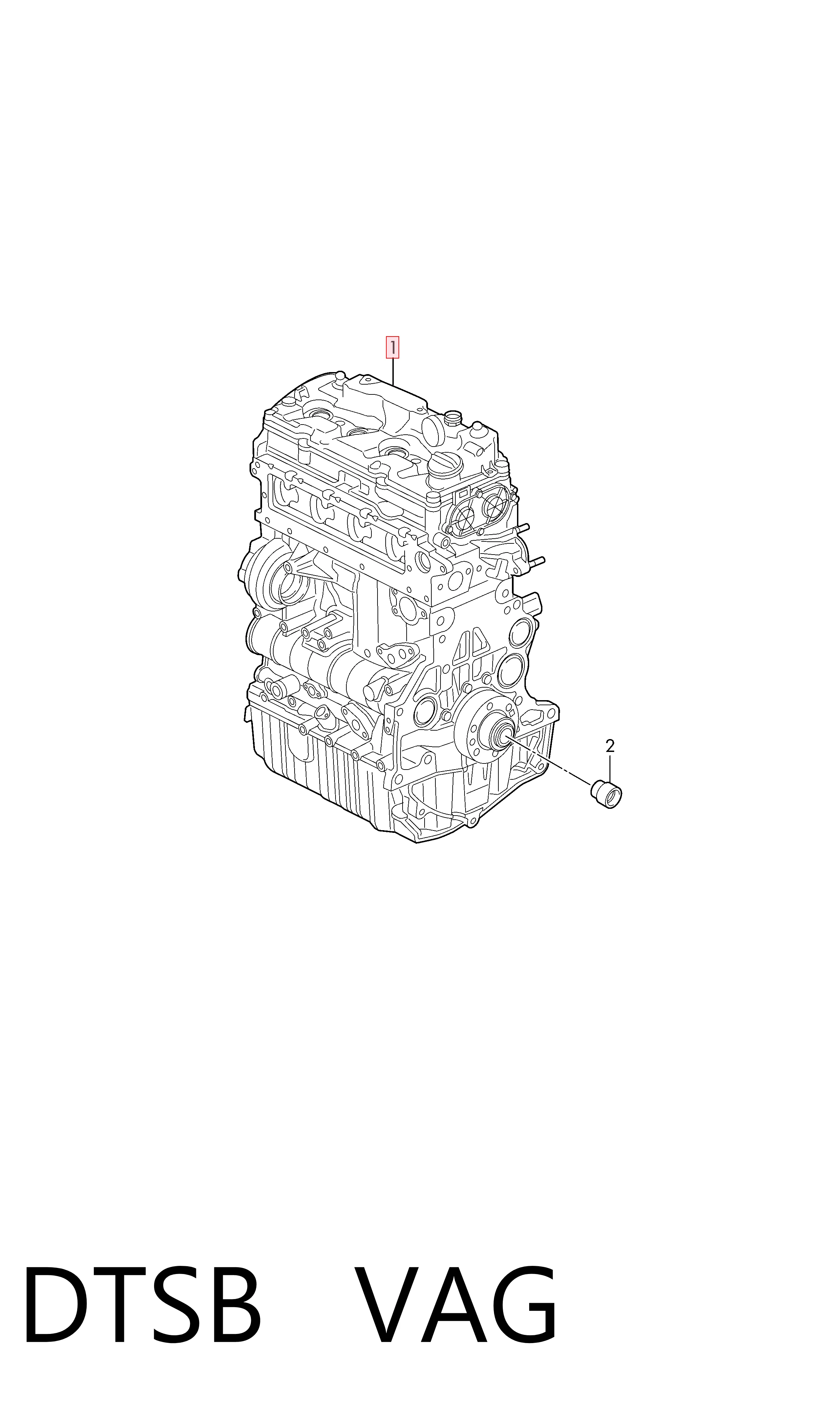 Двигатель в сборе Volkswagen Golf 8 CD1, DA1