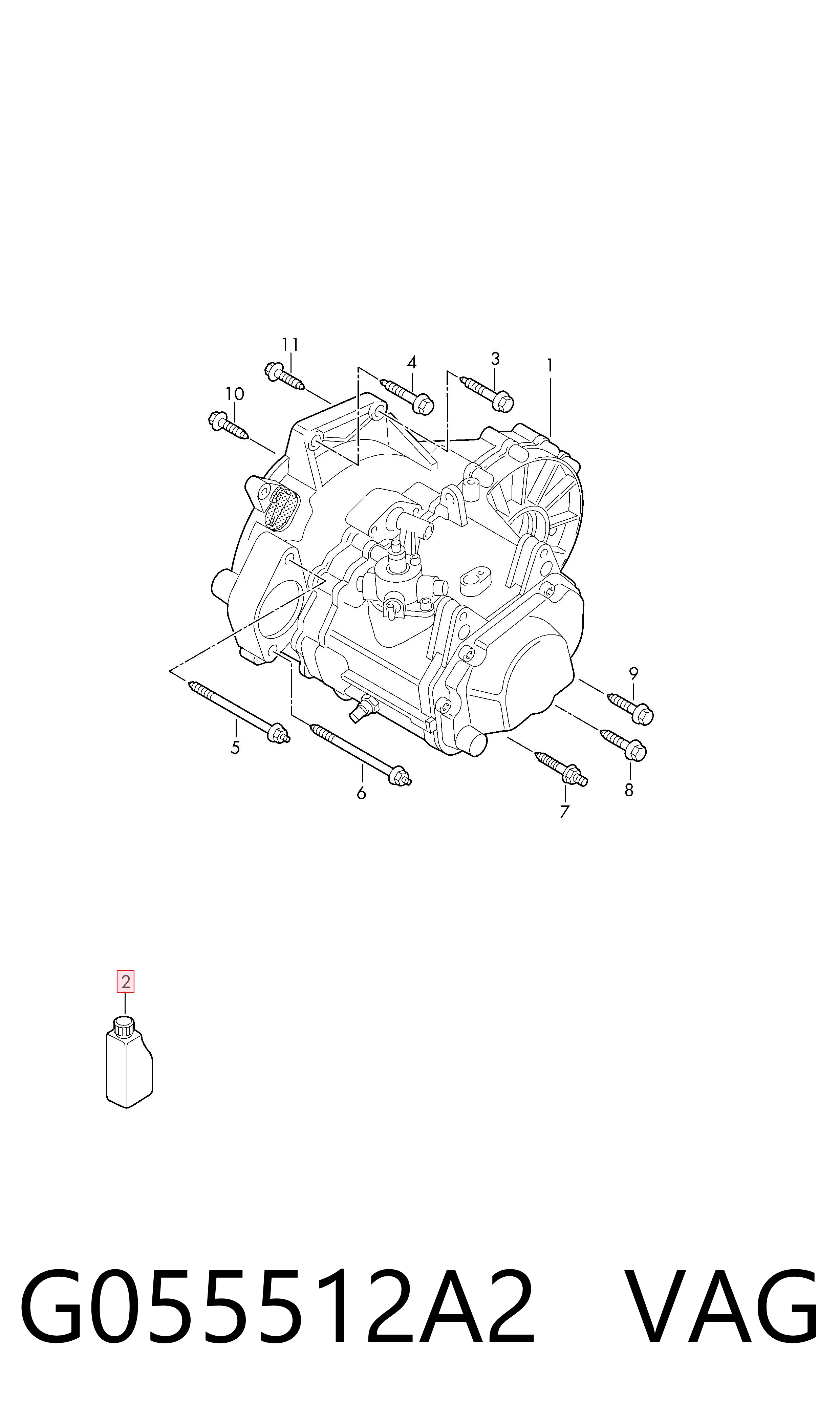 Масло трансмиссии VAG G055512A2