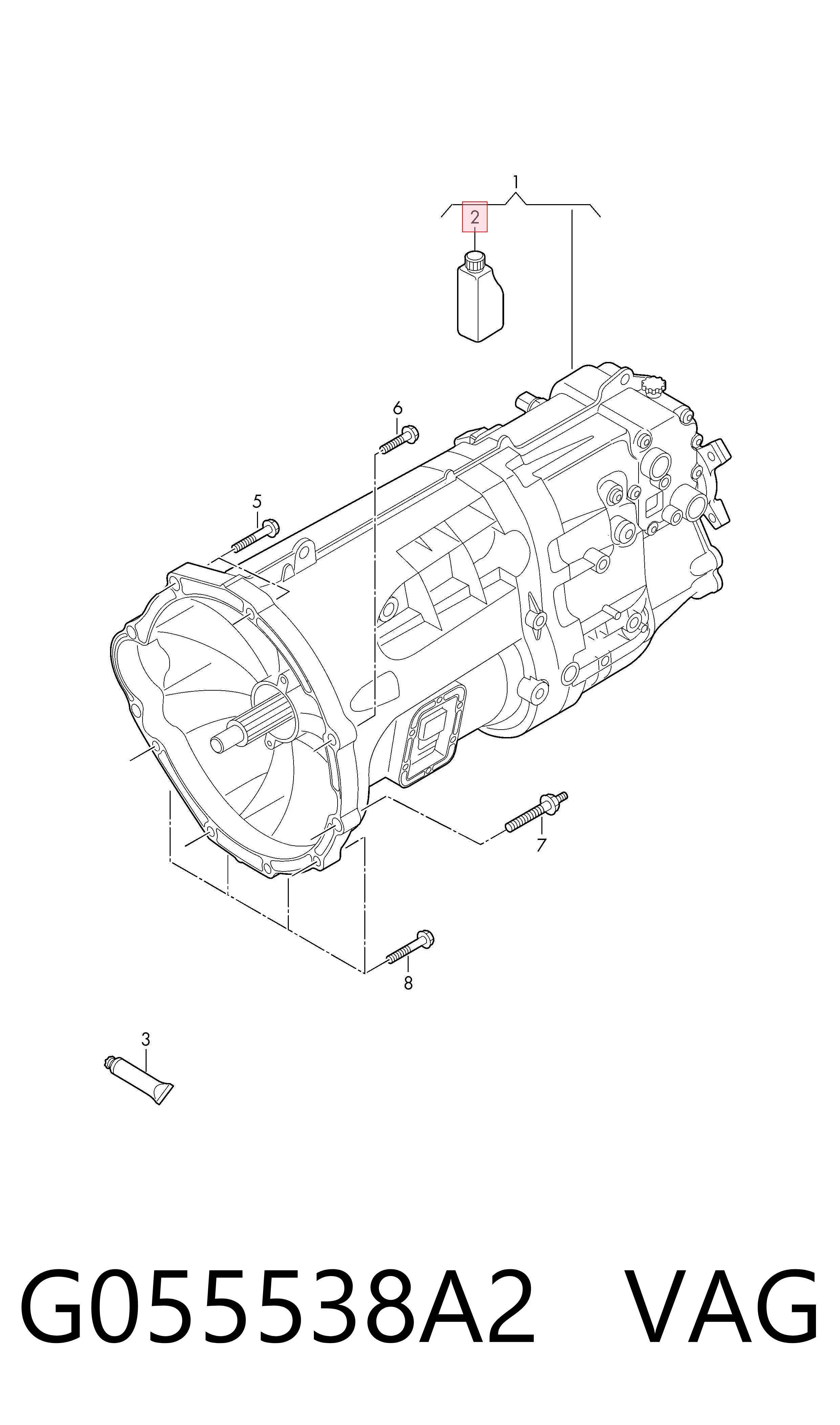 Масло трансмиссии VAG G055538A2