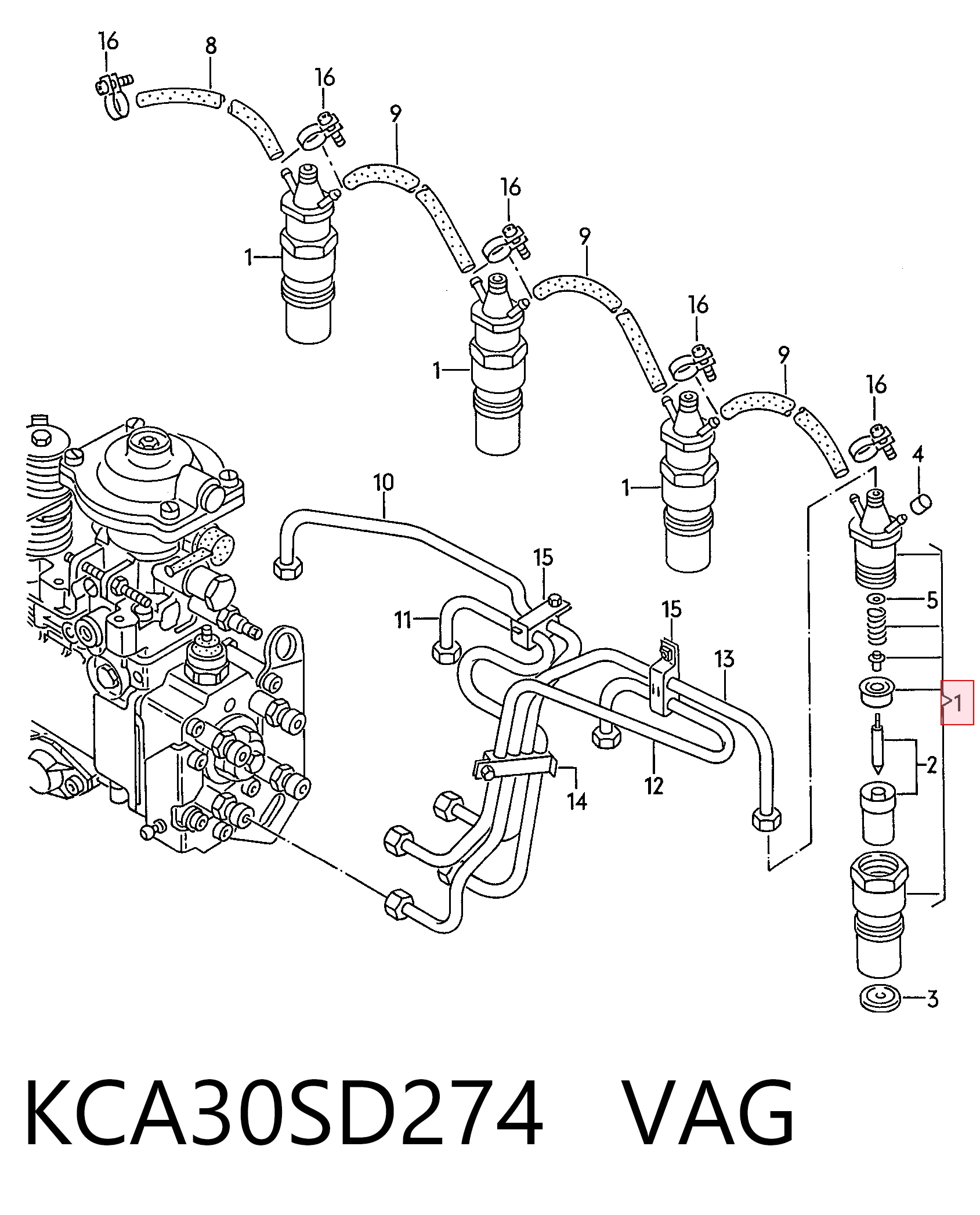 KCA30SD274 Bosch Топливные форсунки