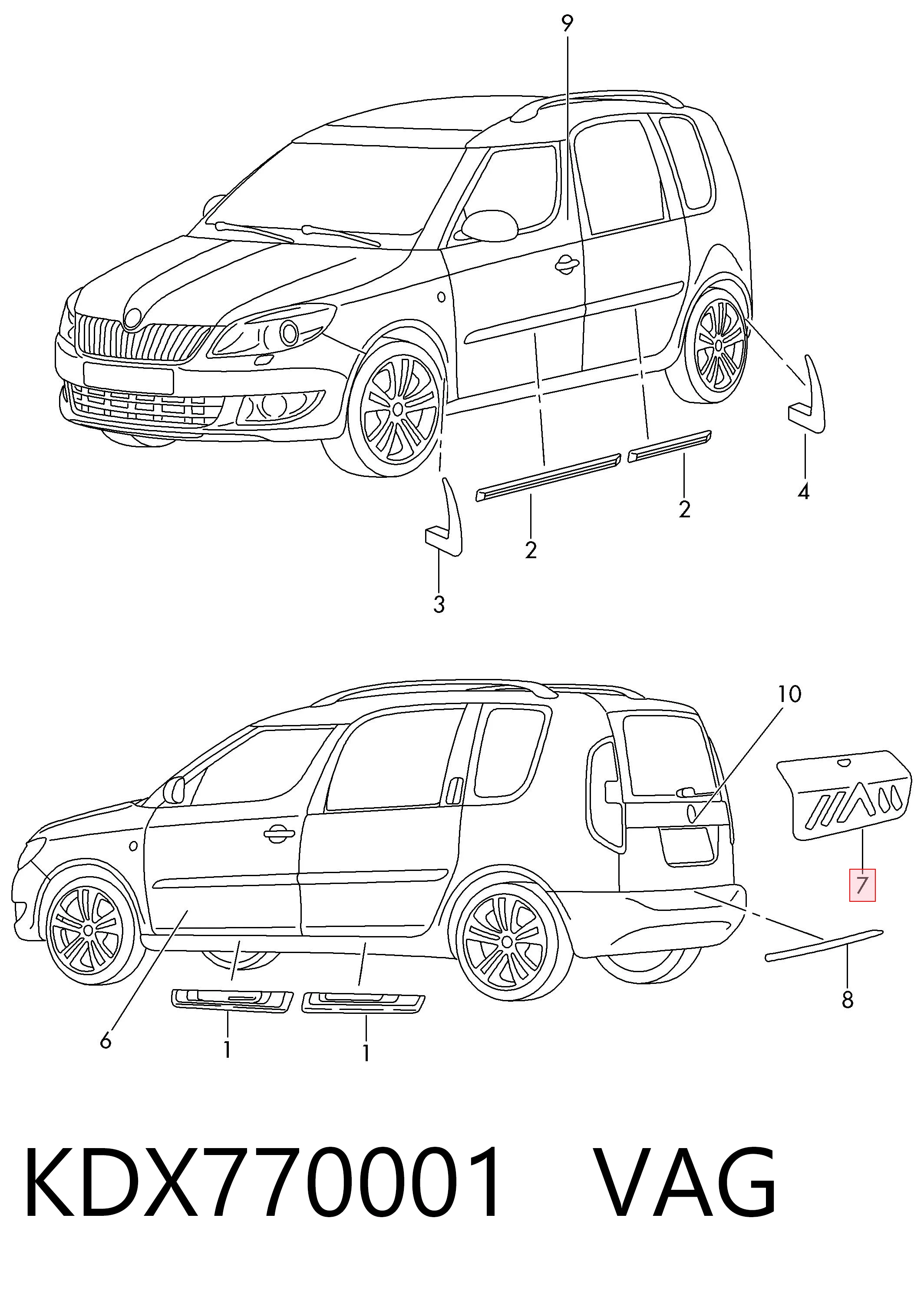KDX770001 VAG 