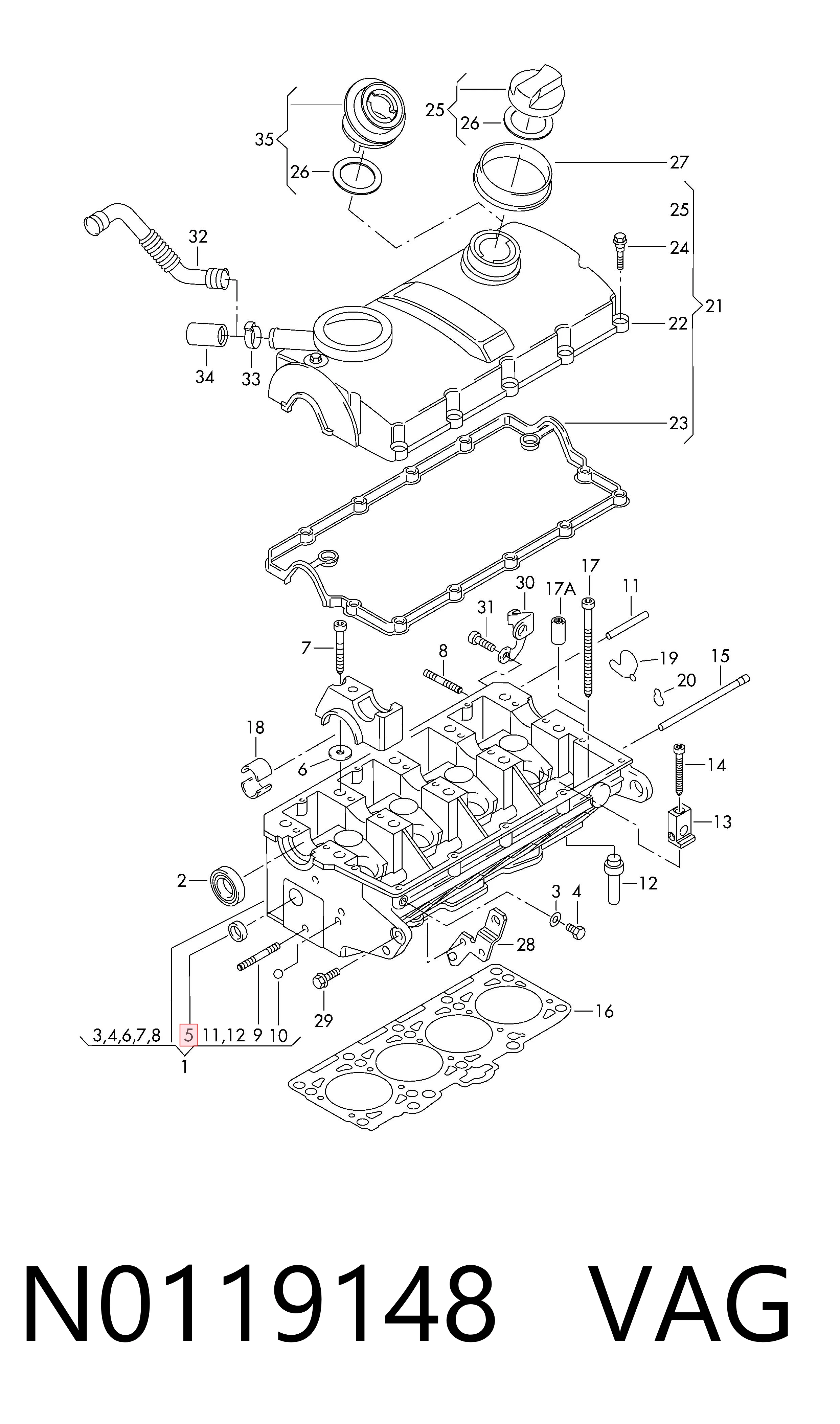 Крышка ГБЦ Bentley N0119149 цена, от 0.60 USD