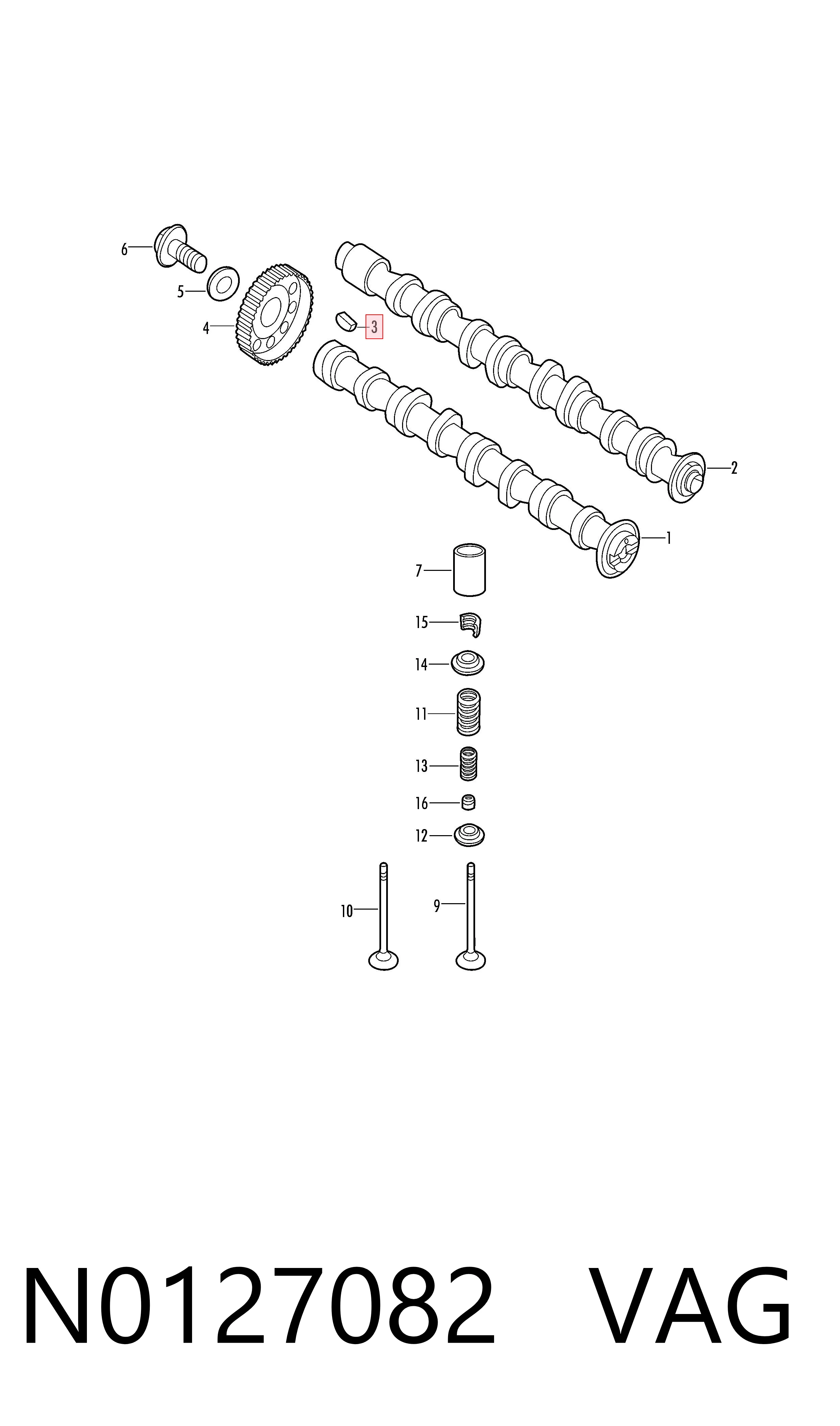  VAG N0127082 цена, от 1.39 USD