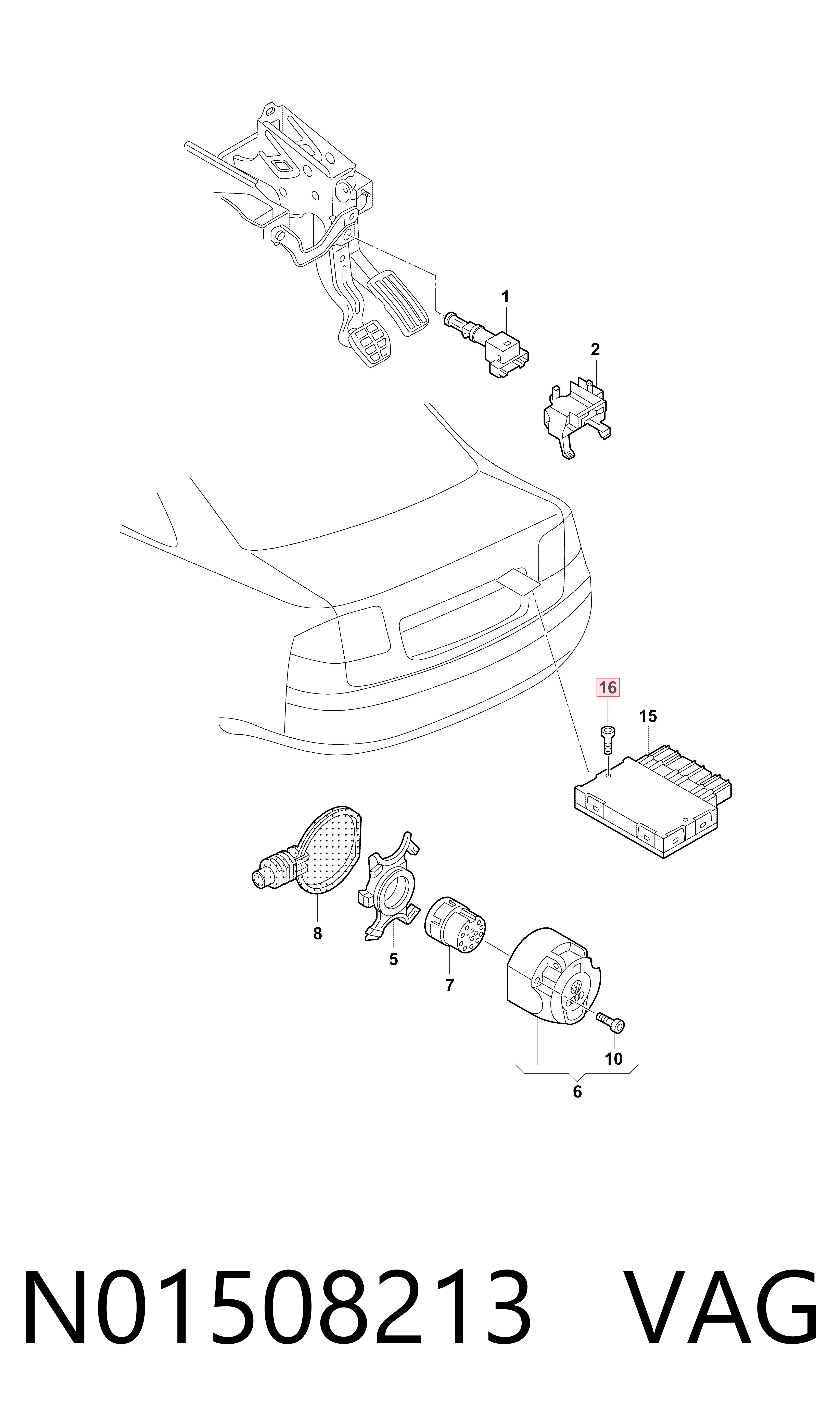 Болт (гайка) крепежа Porsche Cayenne II внедорожник (92A) (2010 - 2026) цена, от 1.27 USD