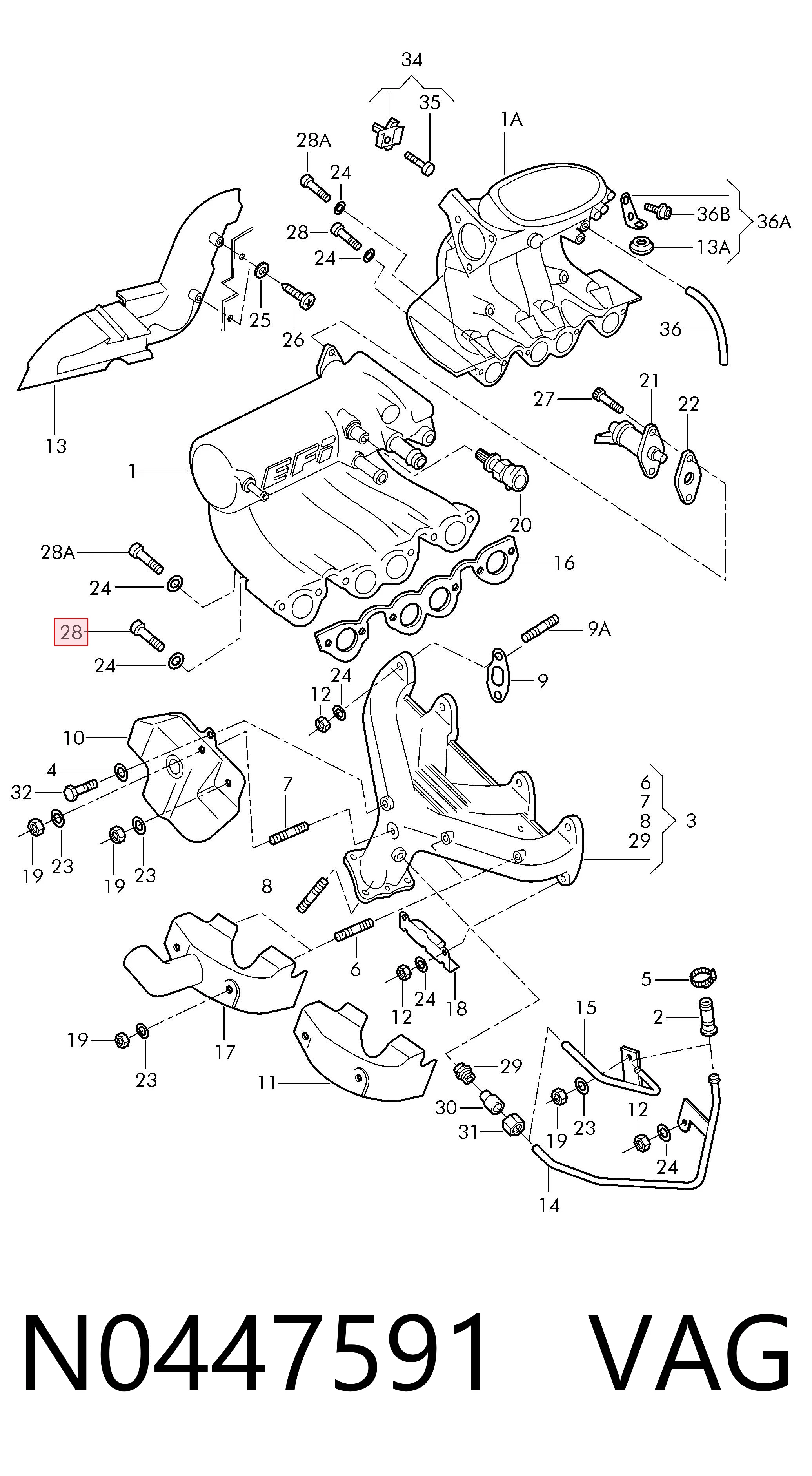  VAG N0447591 цена, от 1.63 USD