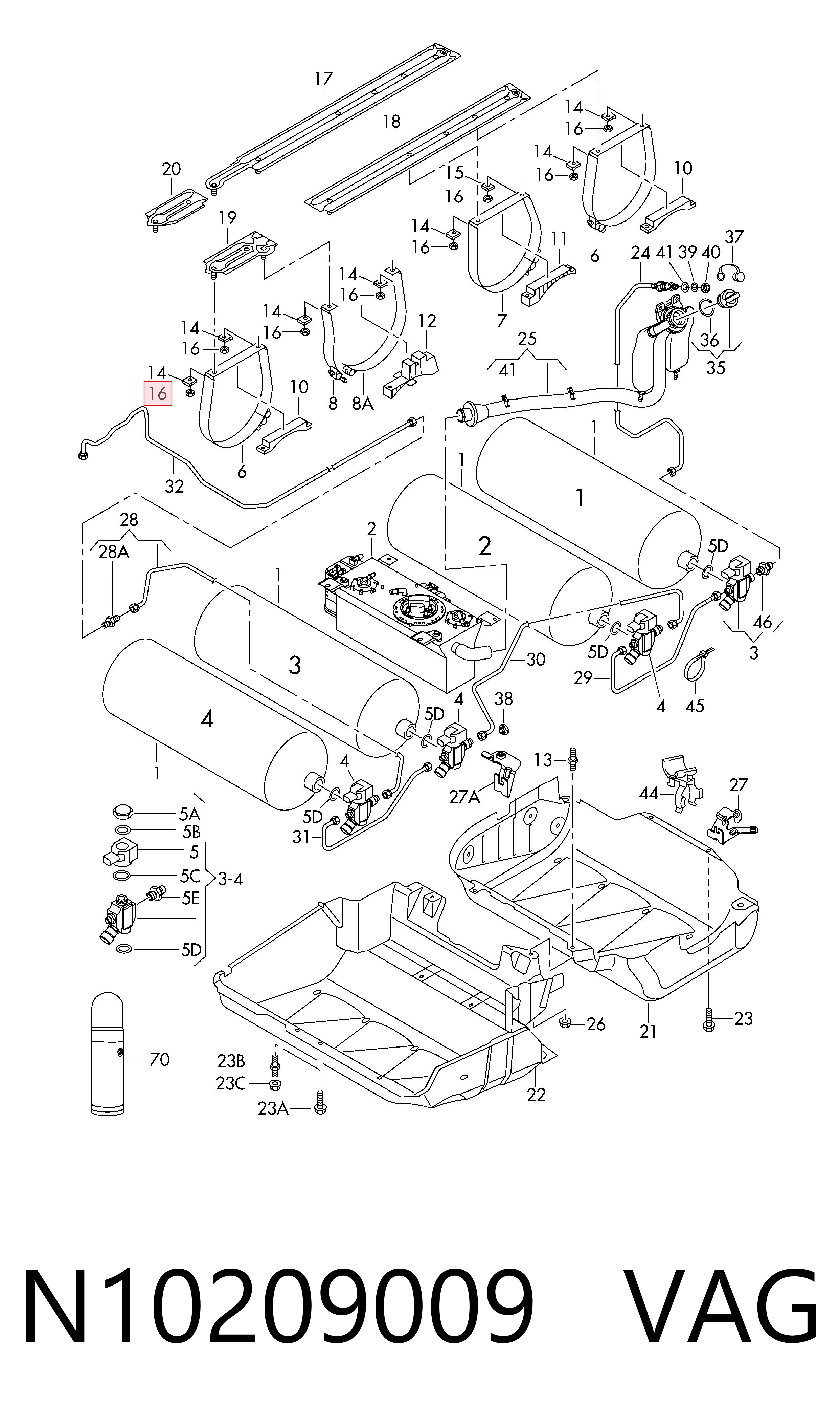Гайка крепления приемной трубы глушителя (штанов) VAG N10209009 цена, от 1.63 USD