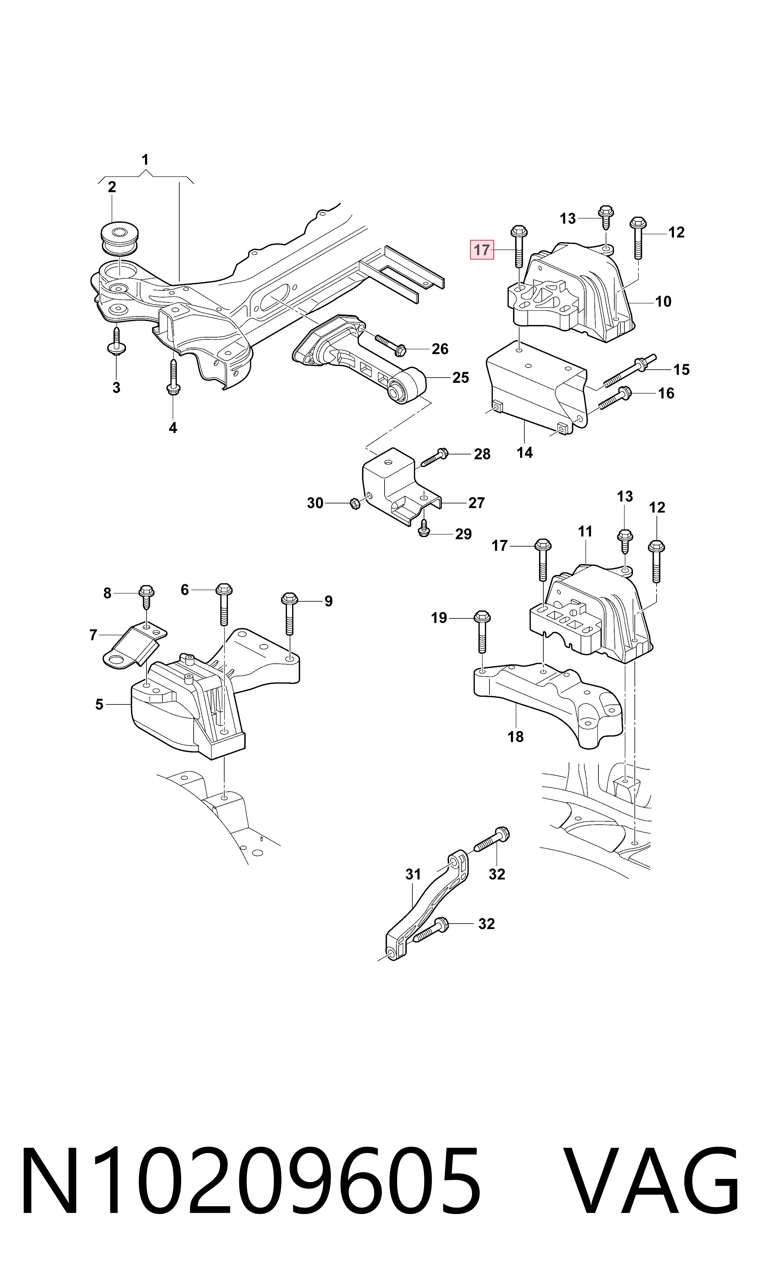 Болт VAG N10209605 цена, от 4.33 USD