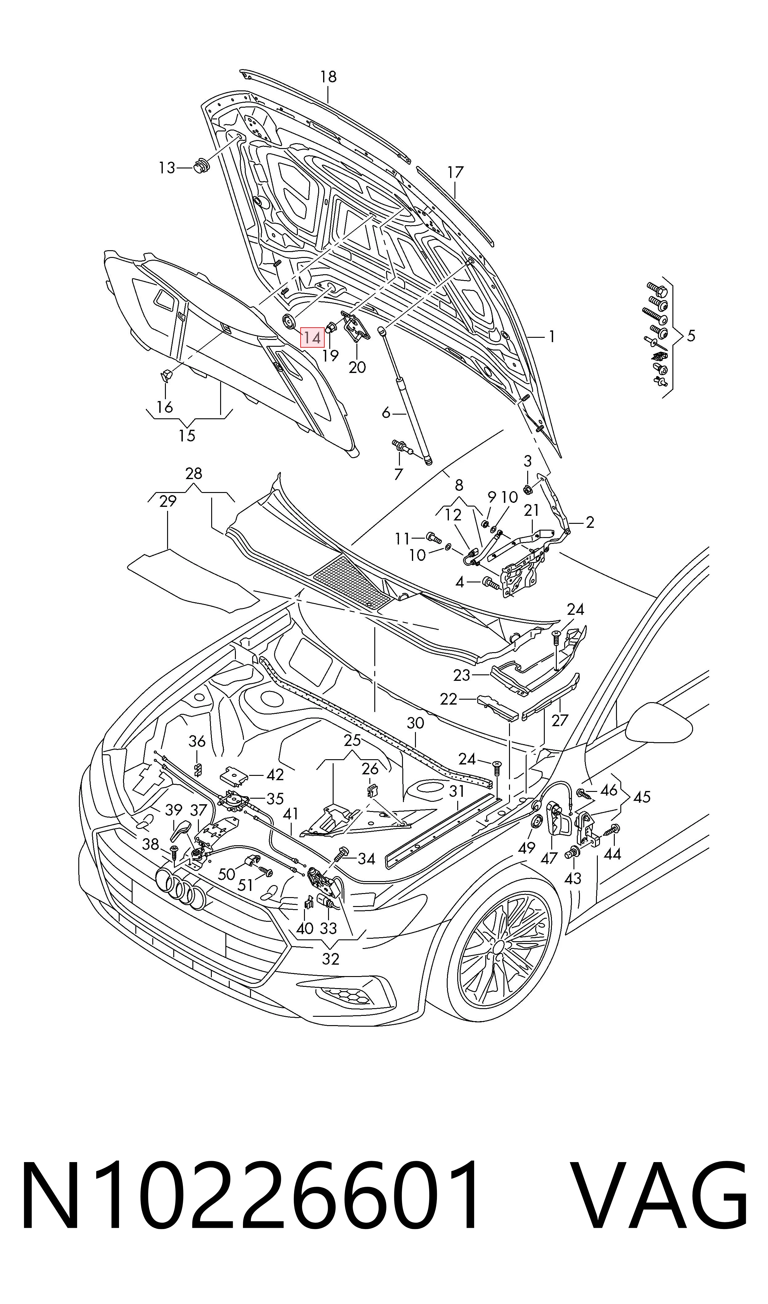 Заглушка днища кузова на Volkswagen Polo V 6R1, 6C1