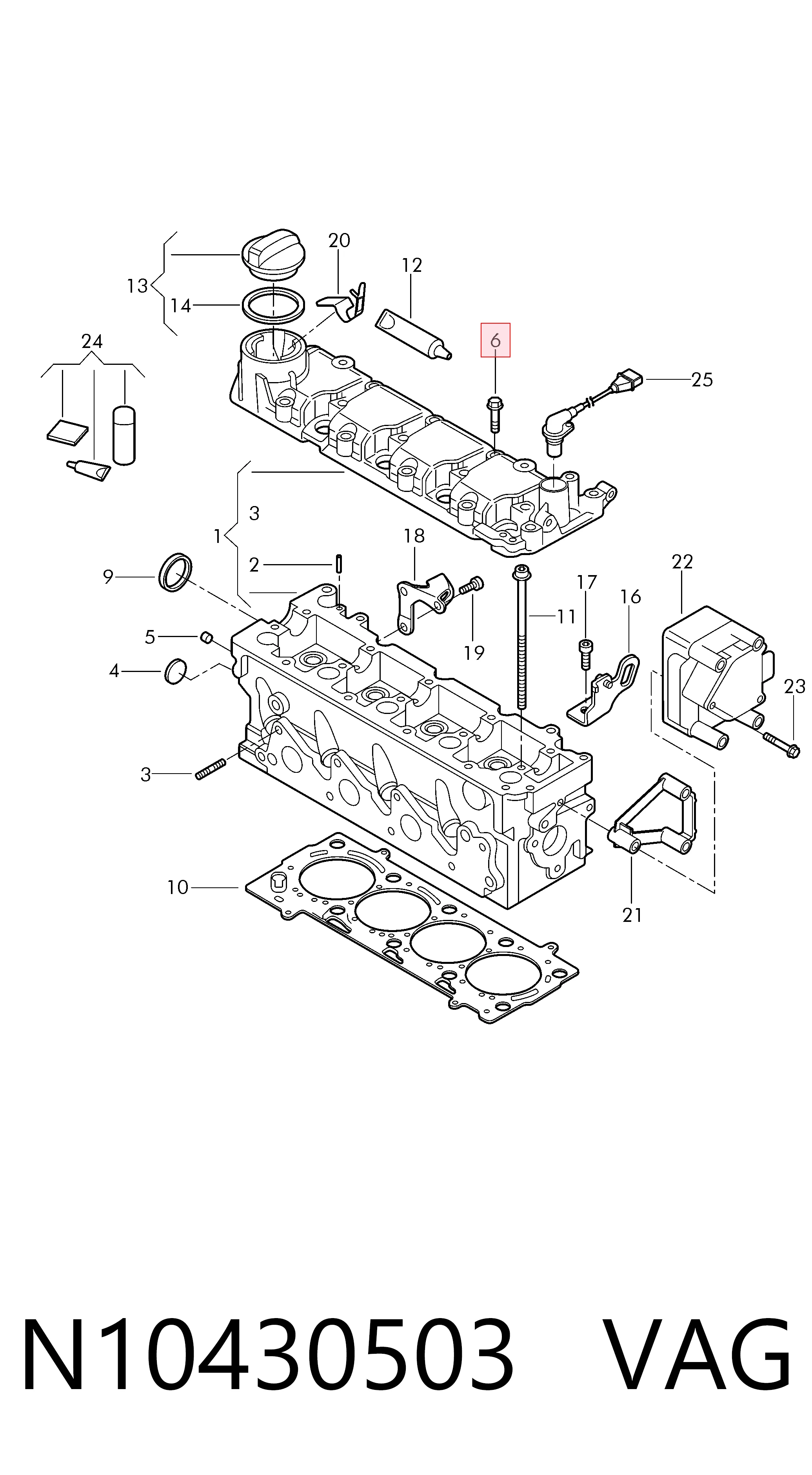  VAG N10430503 цена, от 1.38 USD