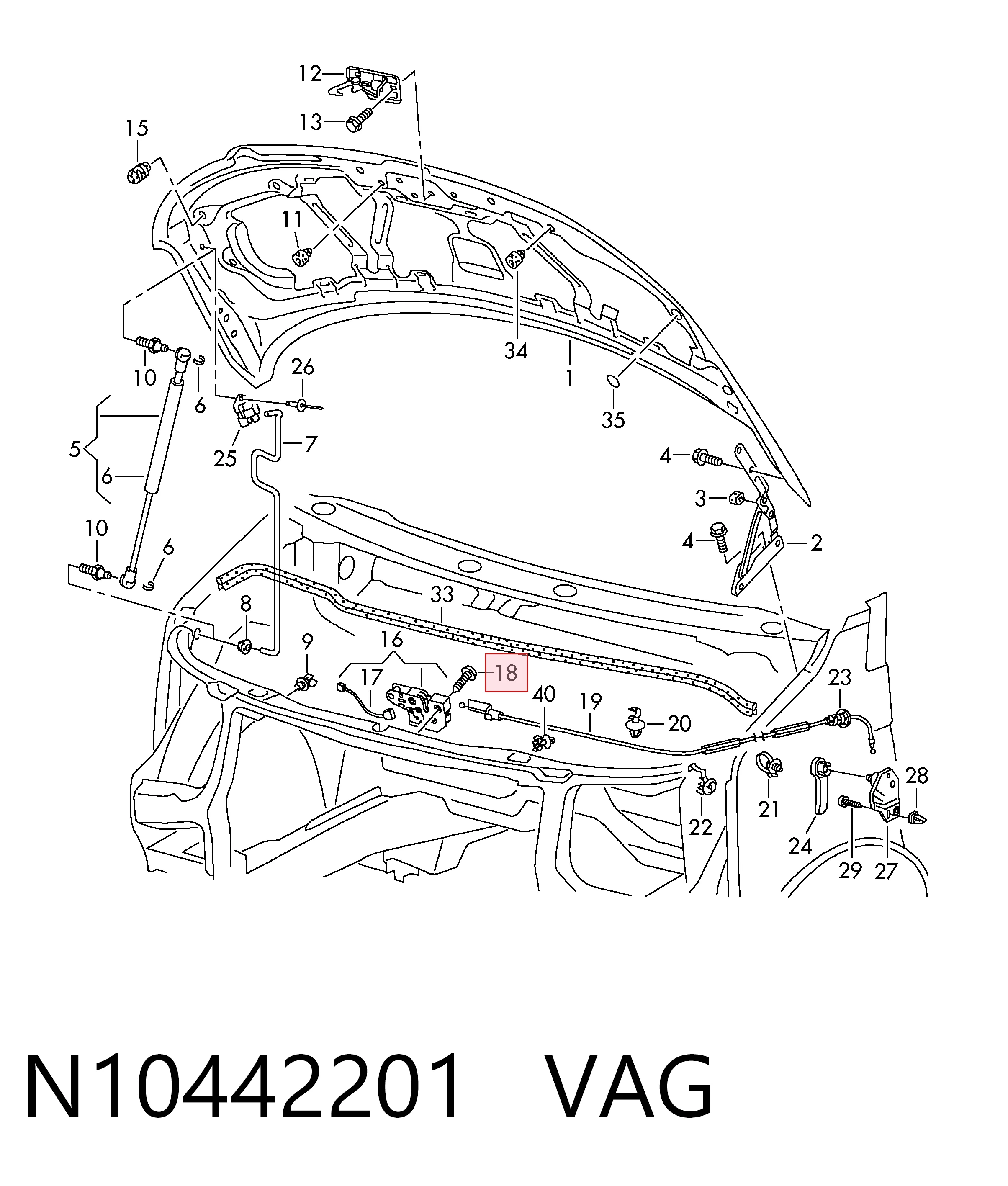  VAG N10442201 цена, от 6.64 USD