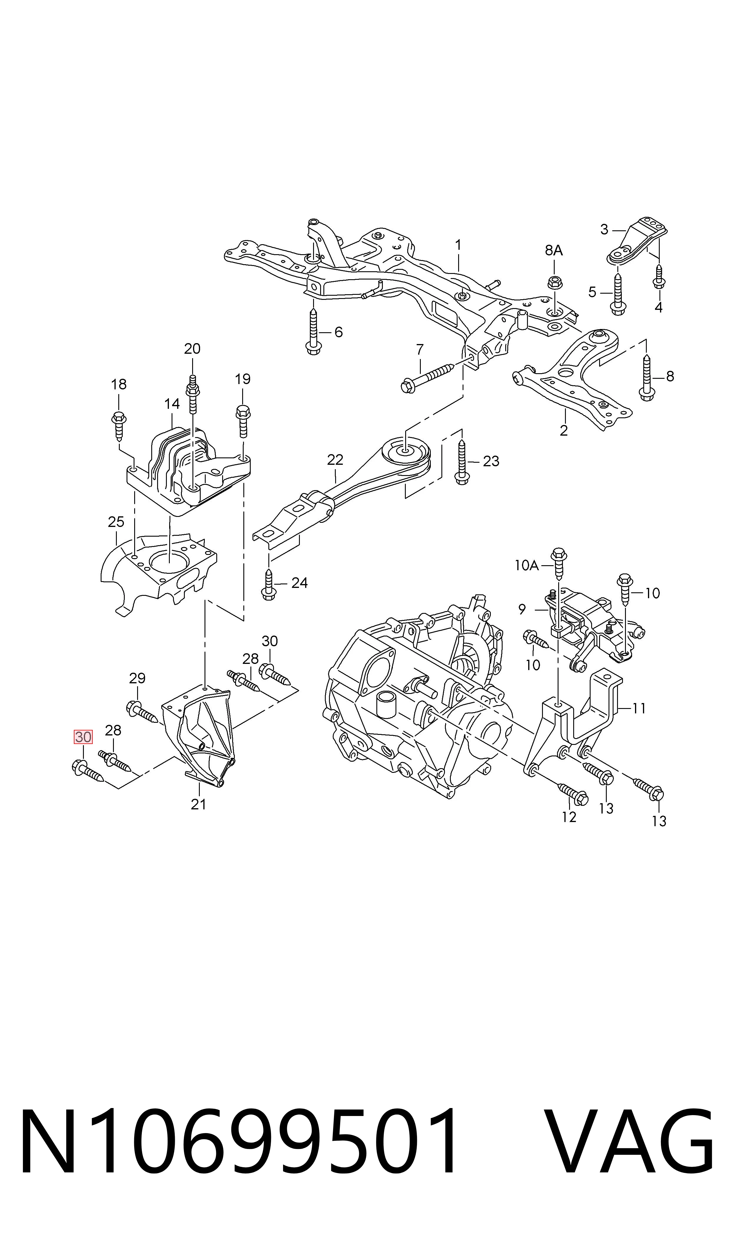  VAG N10699501 цена, от 3.43 USD