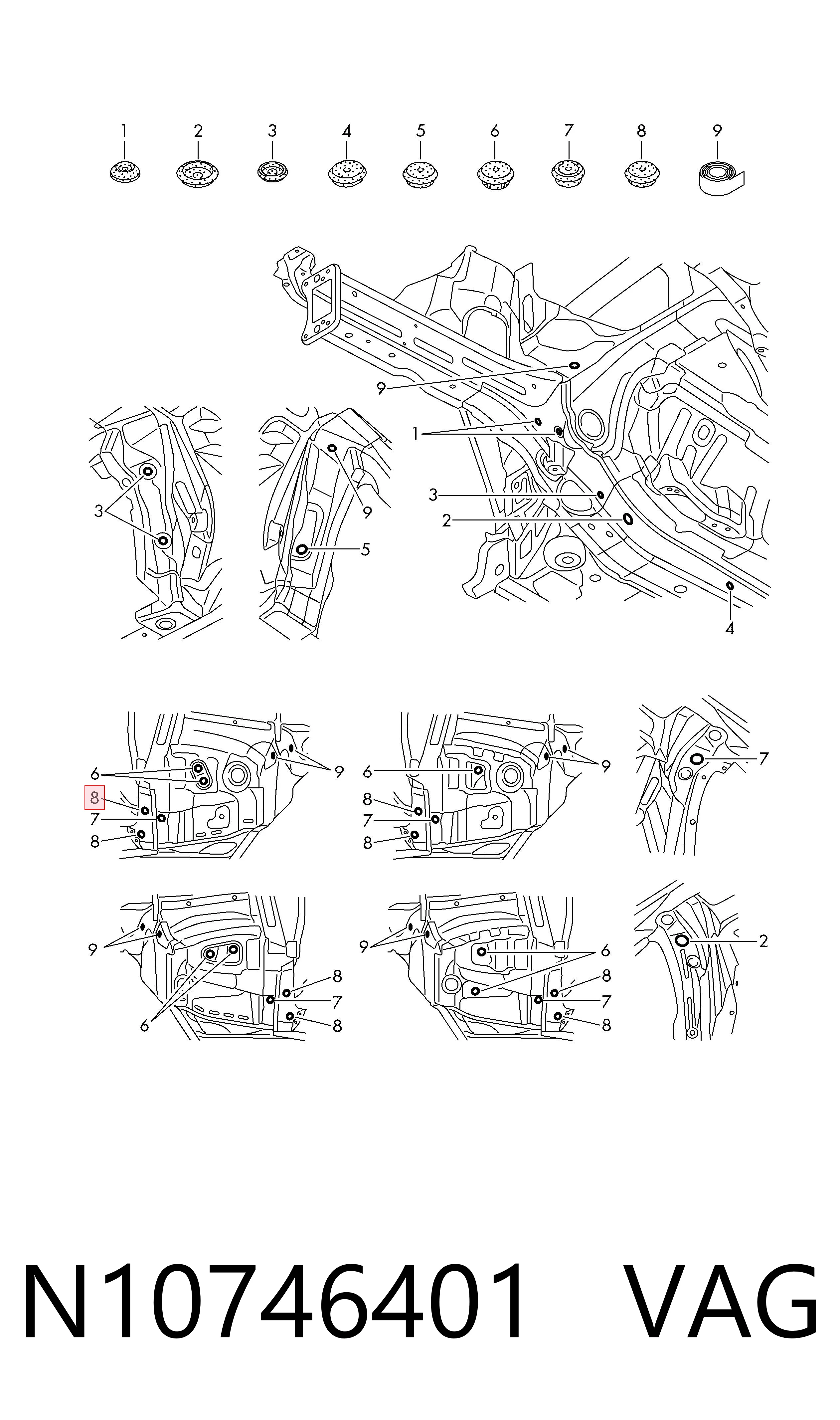 VAG N10746401 цена, от 0.76 USD