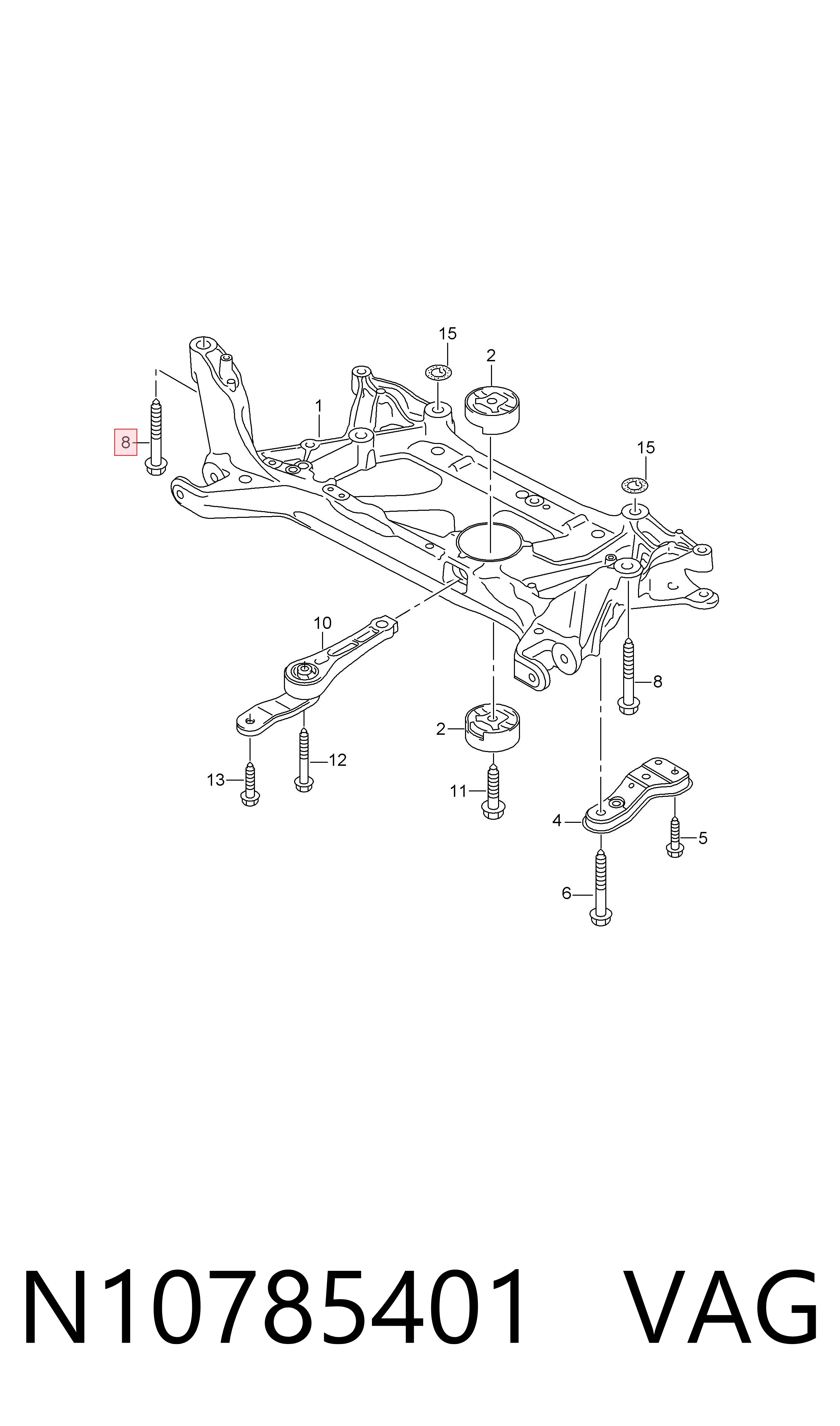Болт VAG N10785401 цена, от 3.81 USD