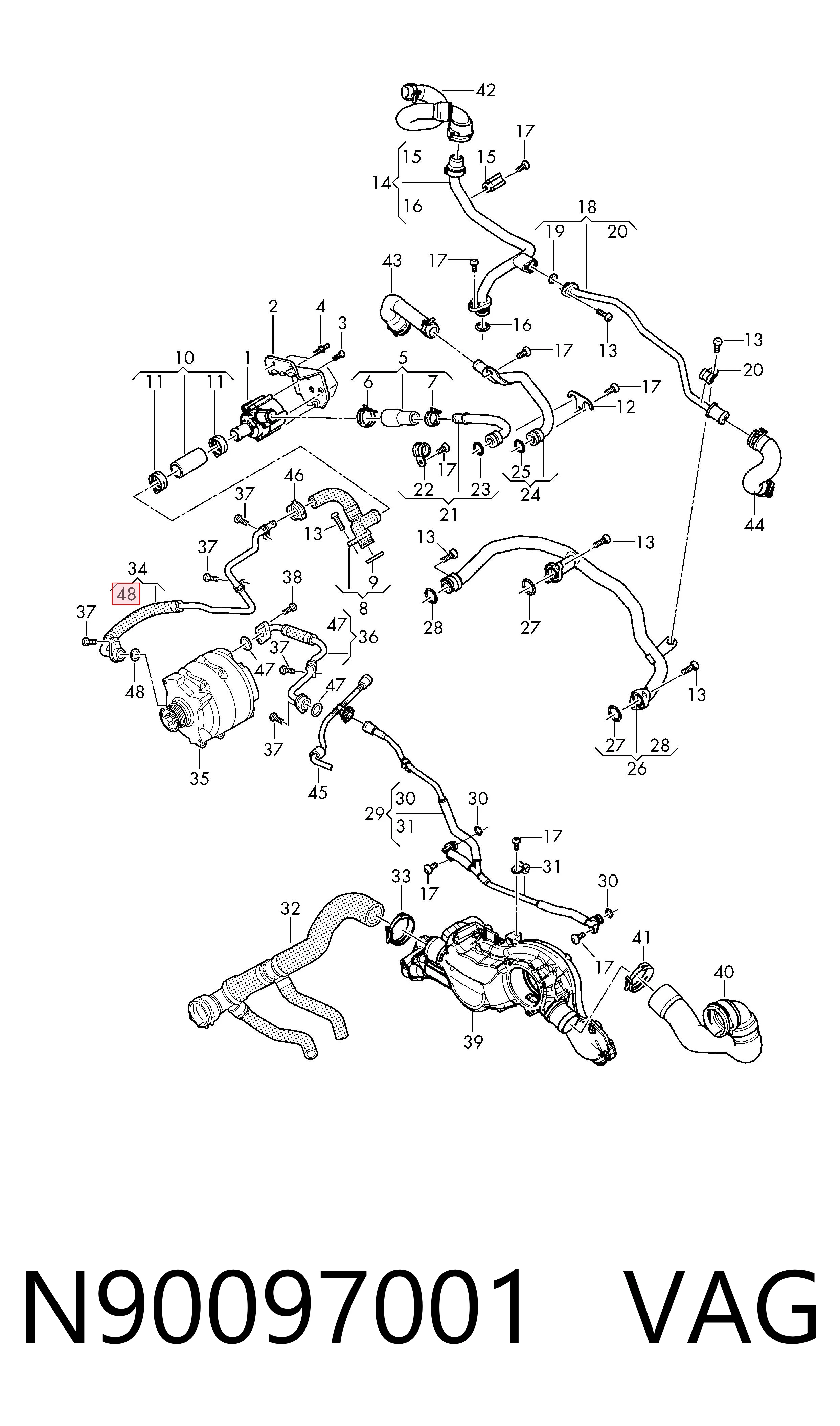  VAG N90097001 цена, от 11.30 USD