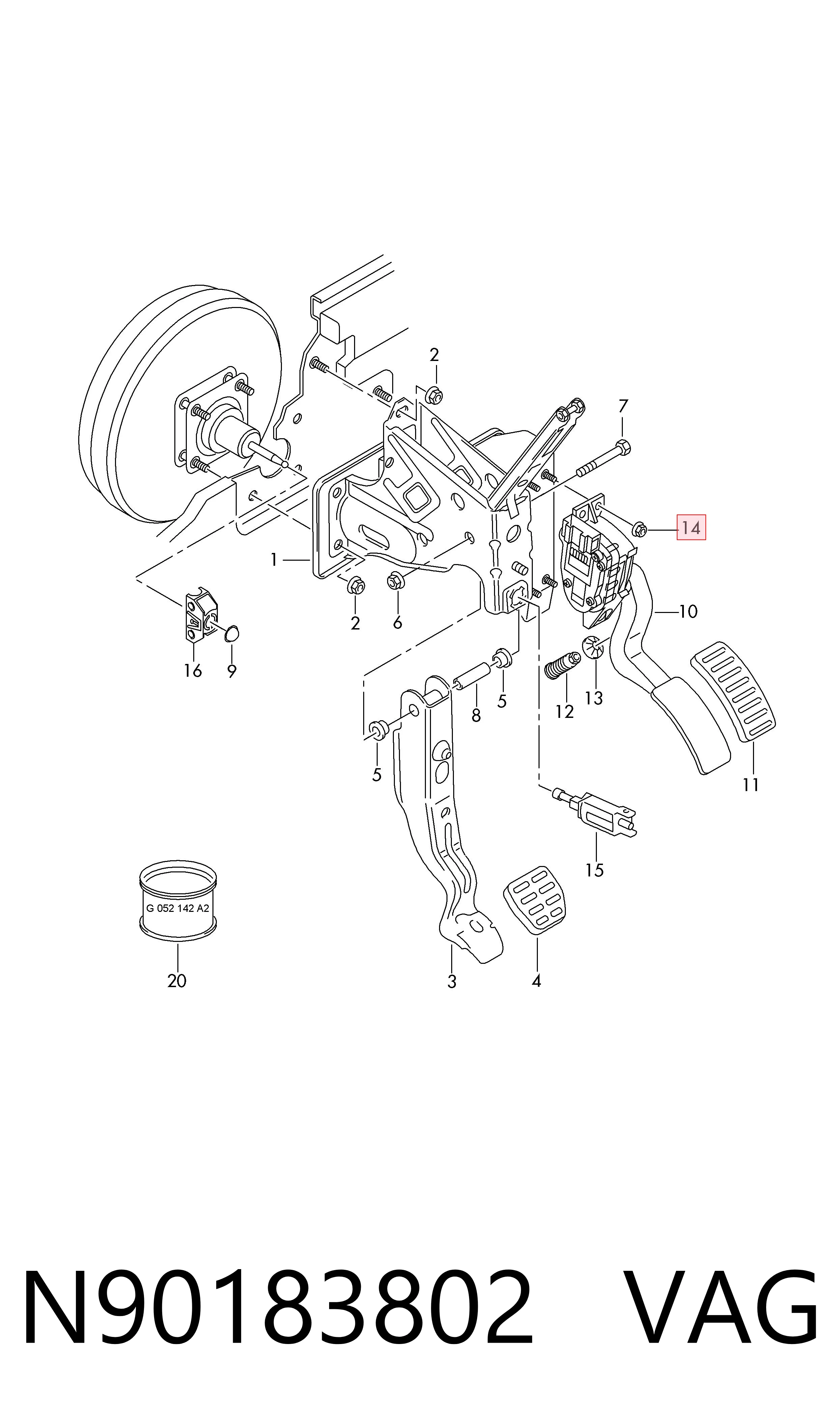 N90183802 VAG Амортизатор передний левый