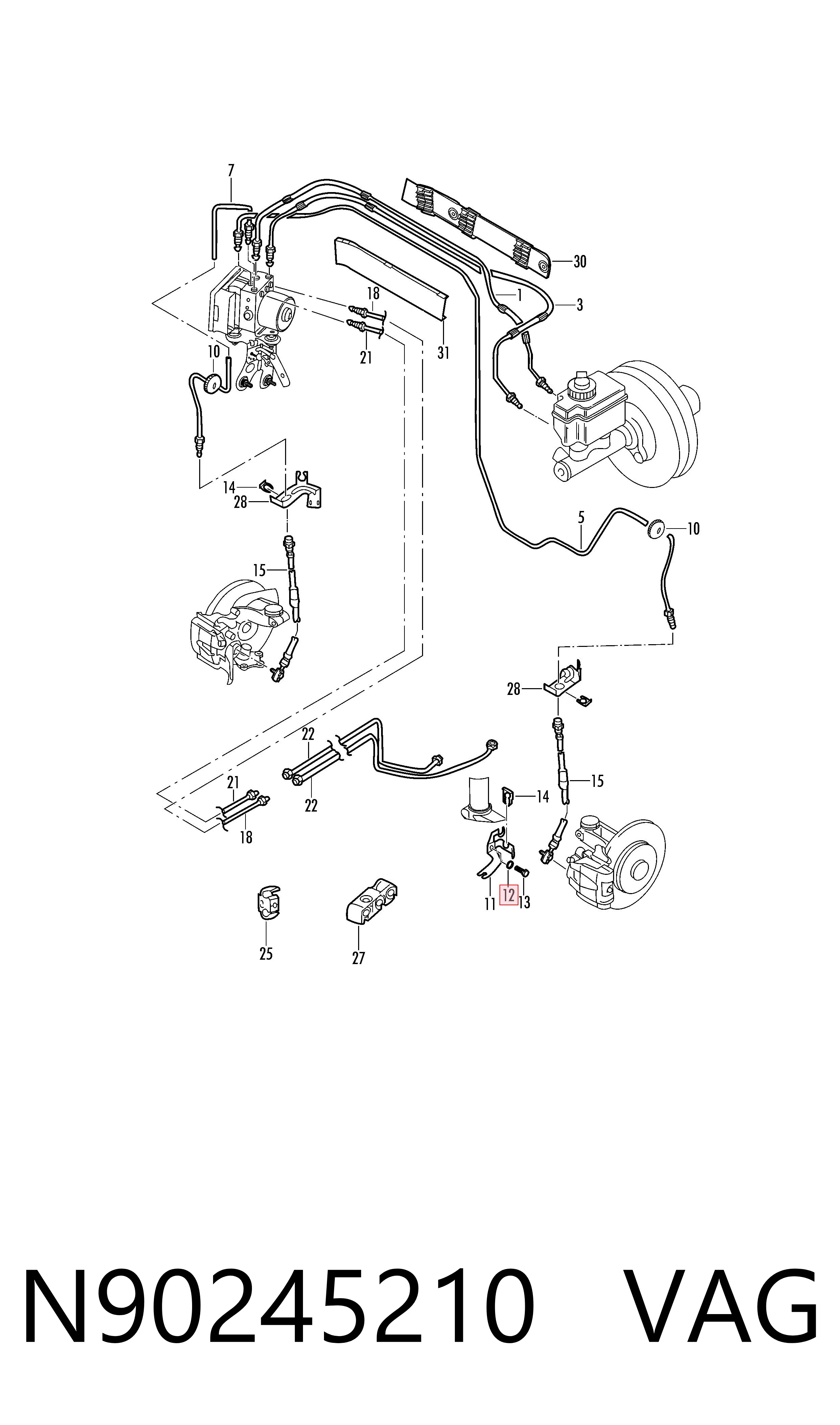  VAG N90245210 цена, от 0.28 USD