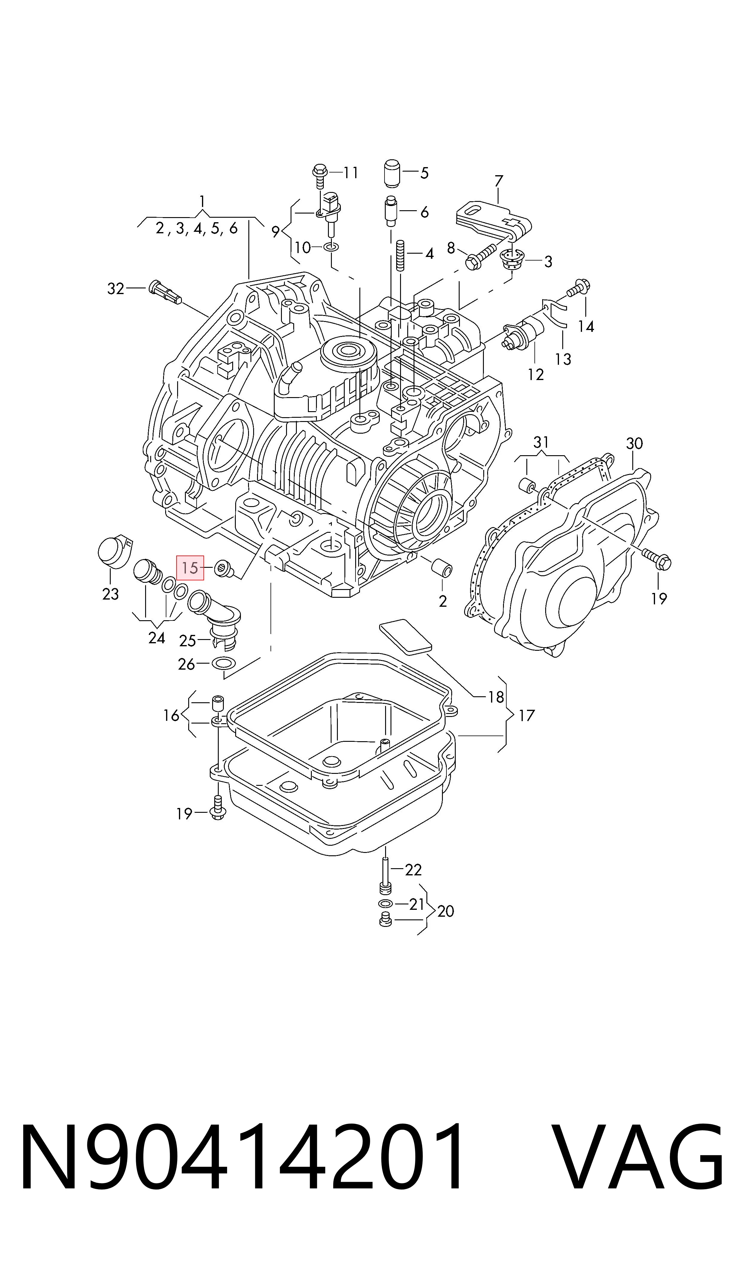 Пробка поддона АКПП Porsche PCG90414201 цена, от 2.06 USD