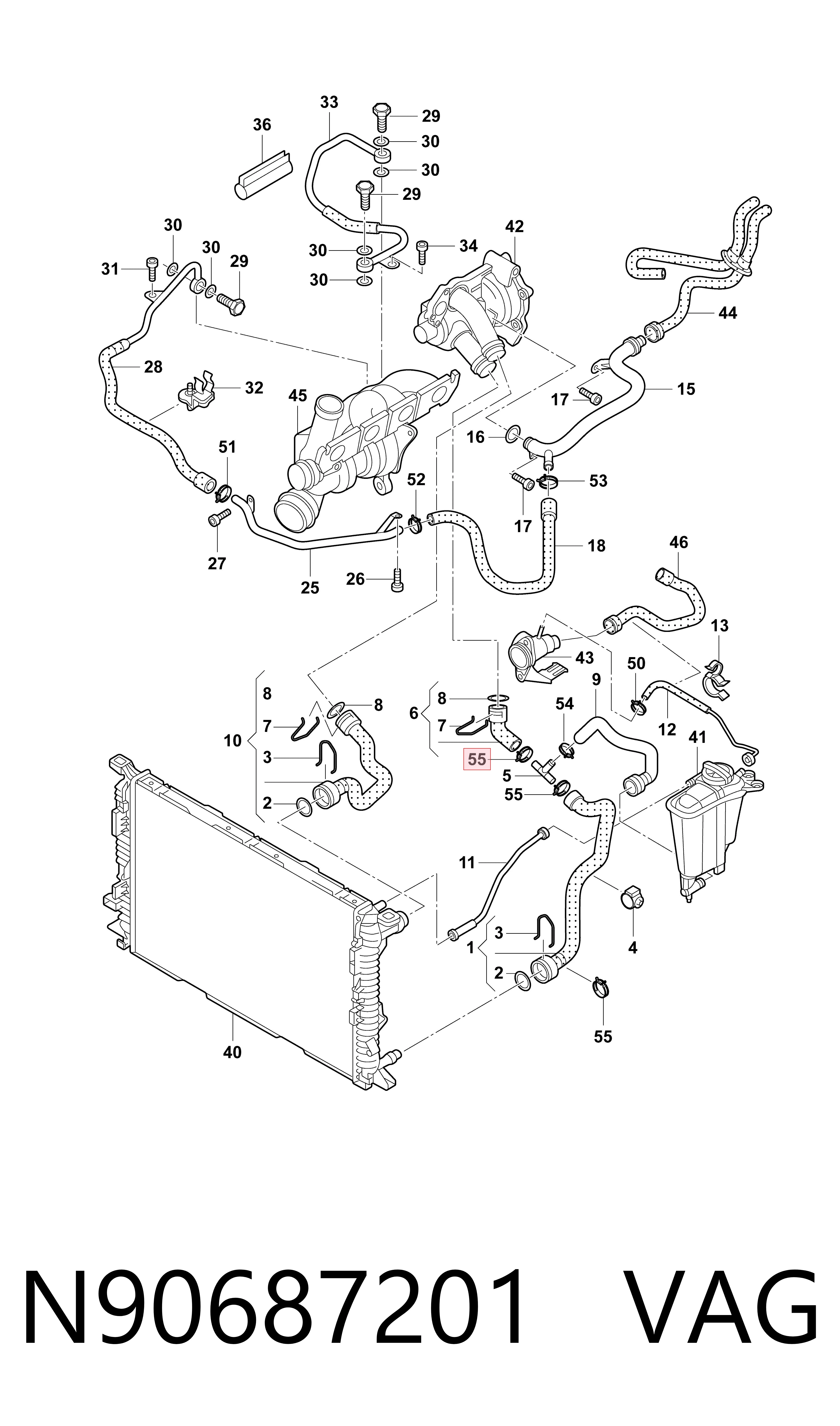 Хомут пружинный VAG N90687201 цена, от 2.36 USD