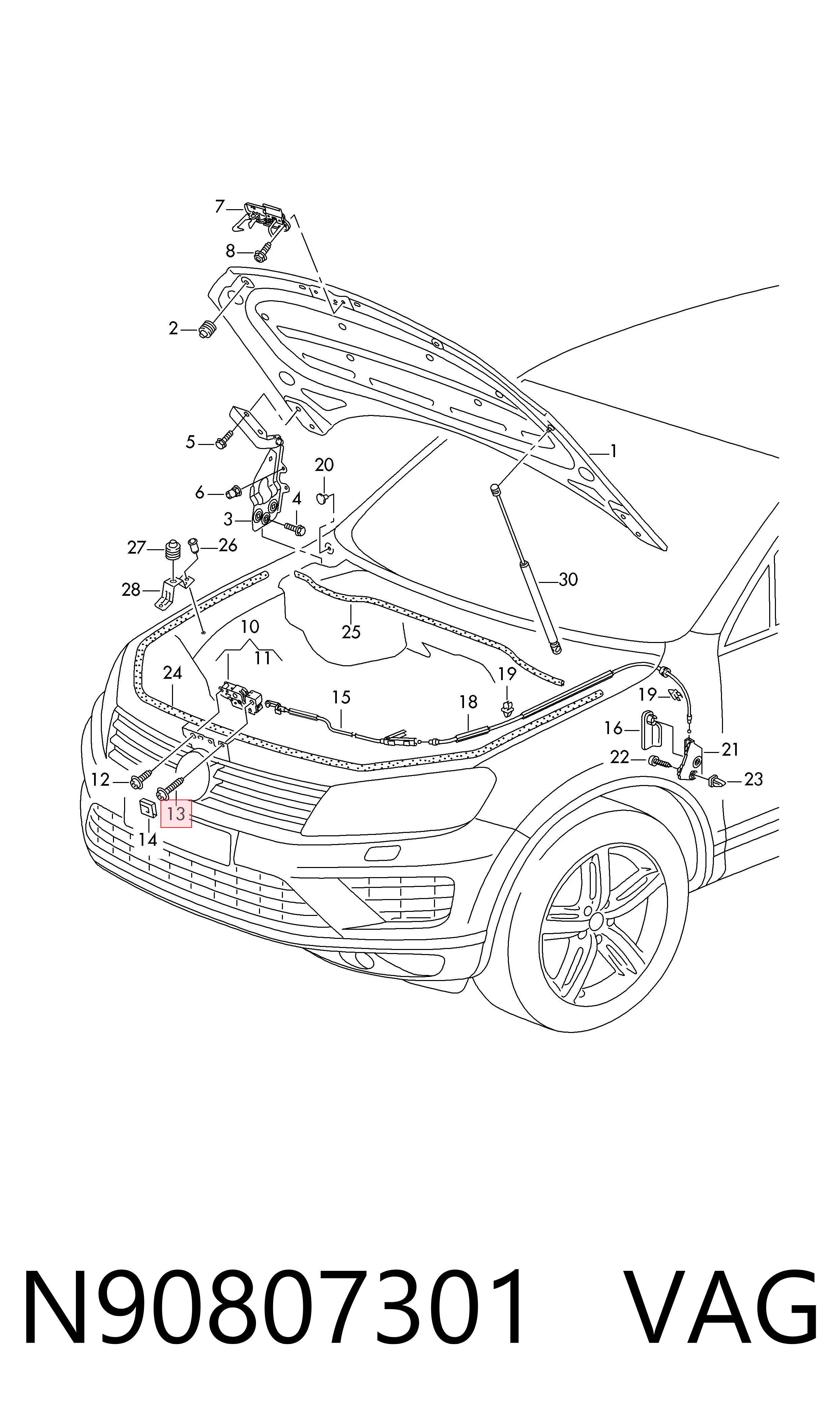  VAG N90807301 цена, от 1.46 USD