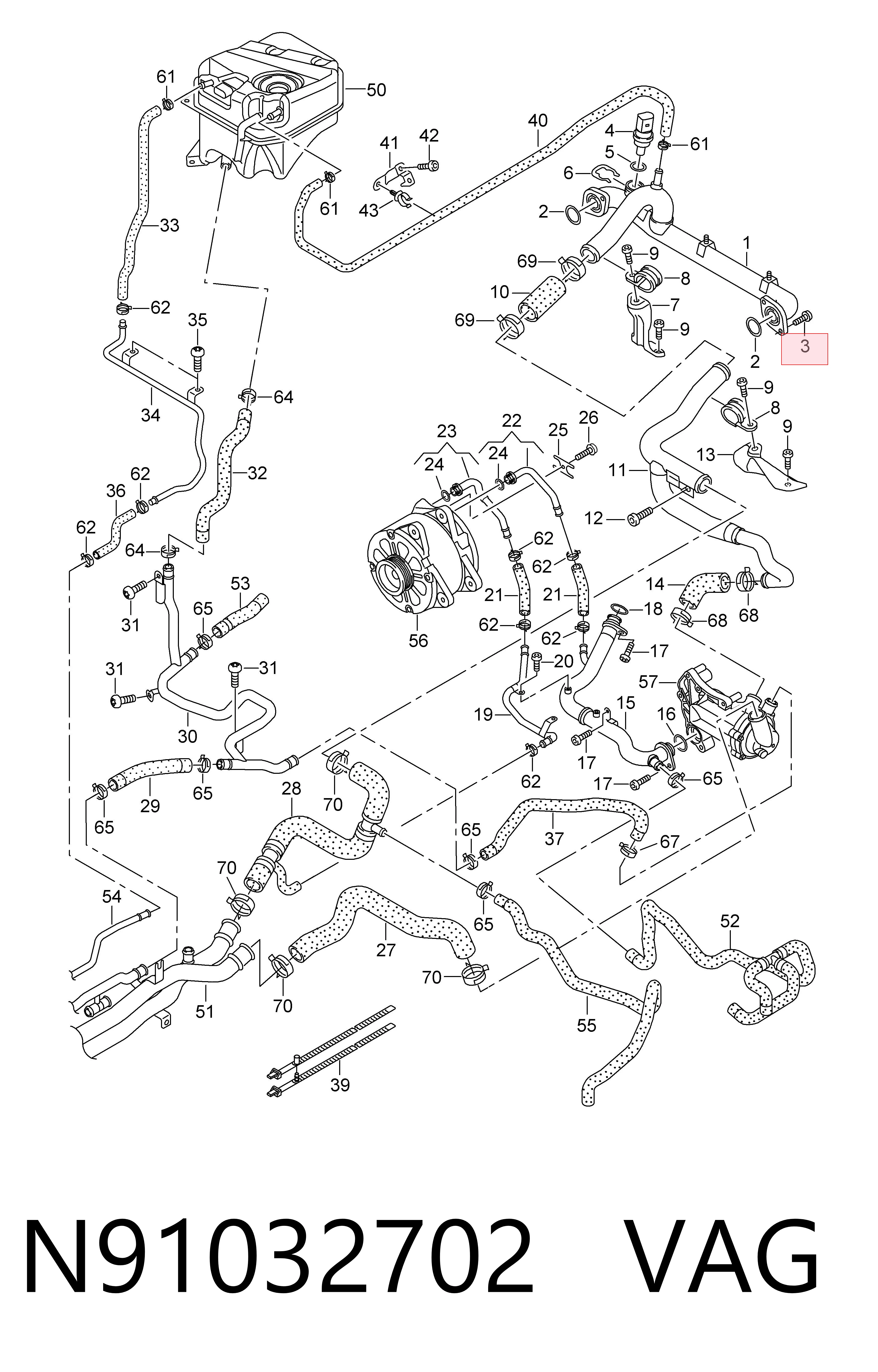  VAG N91032702 цена, от 1.37 USD