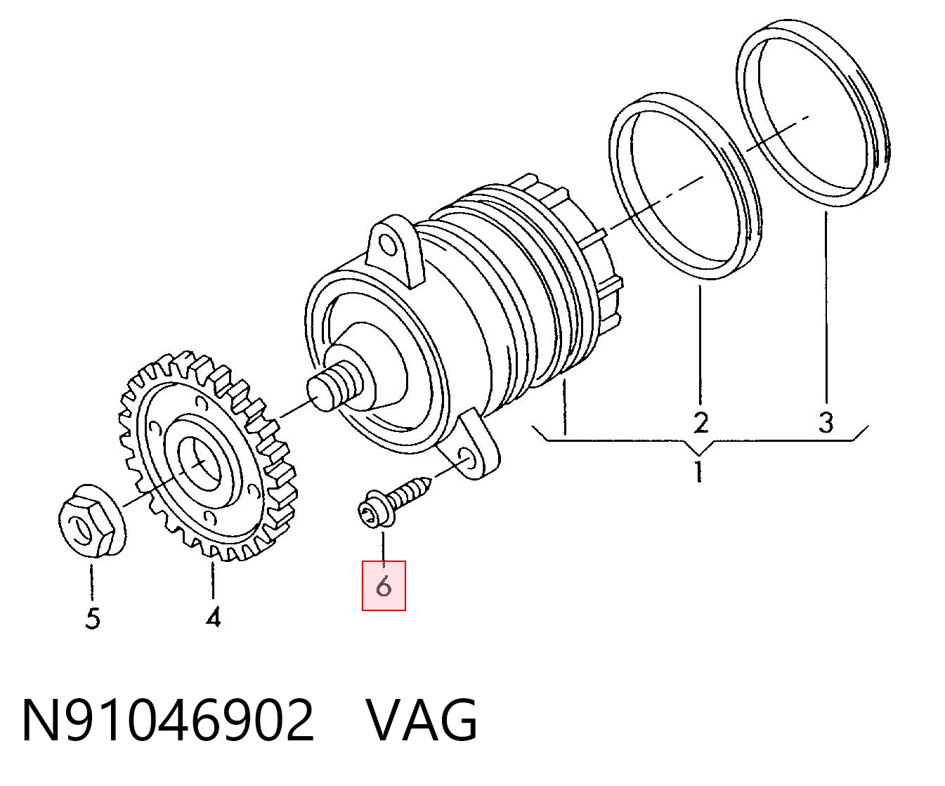 N91046902 VAG Болт крепления головки блока цилиндров