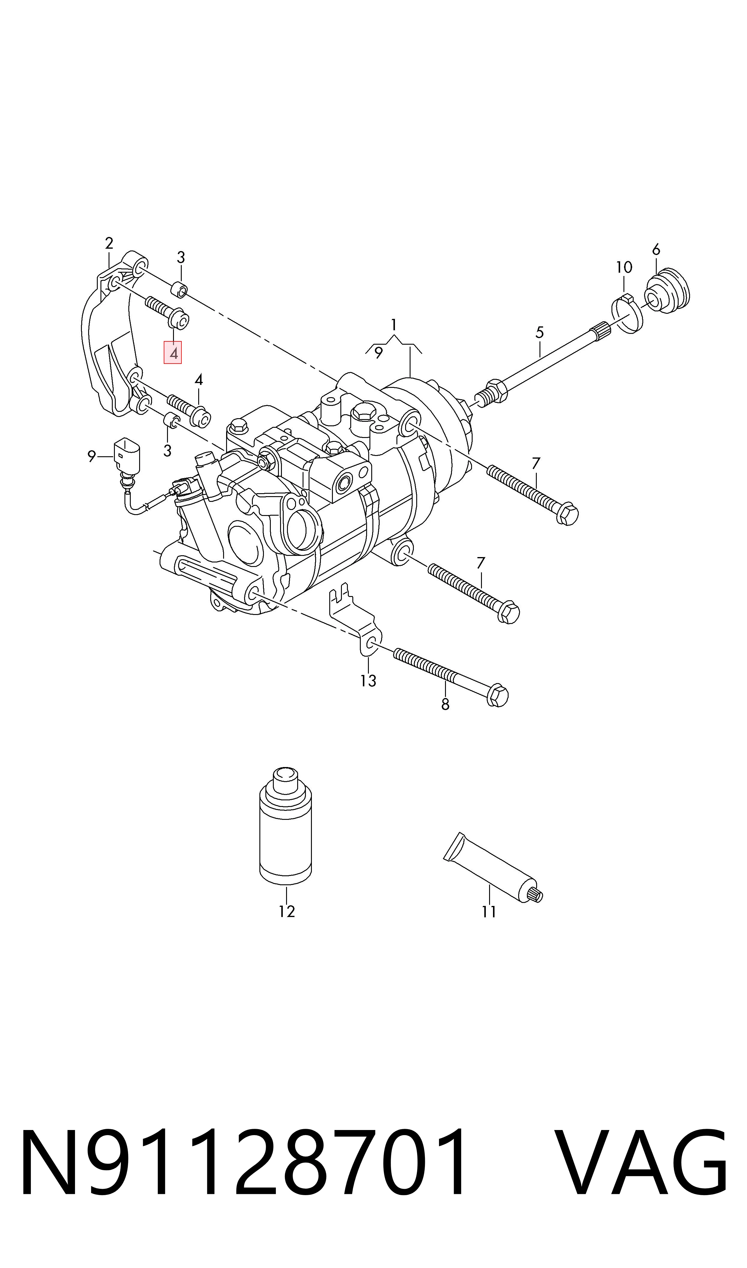  VAG N91128701 цена, от 2.29 USD
