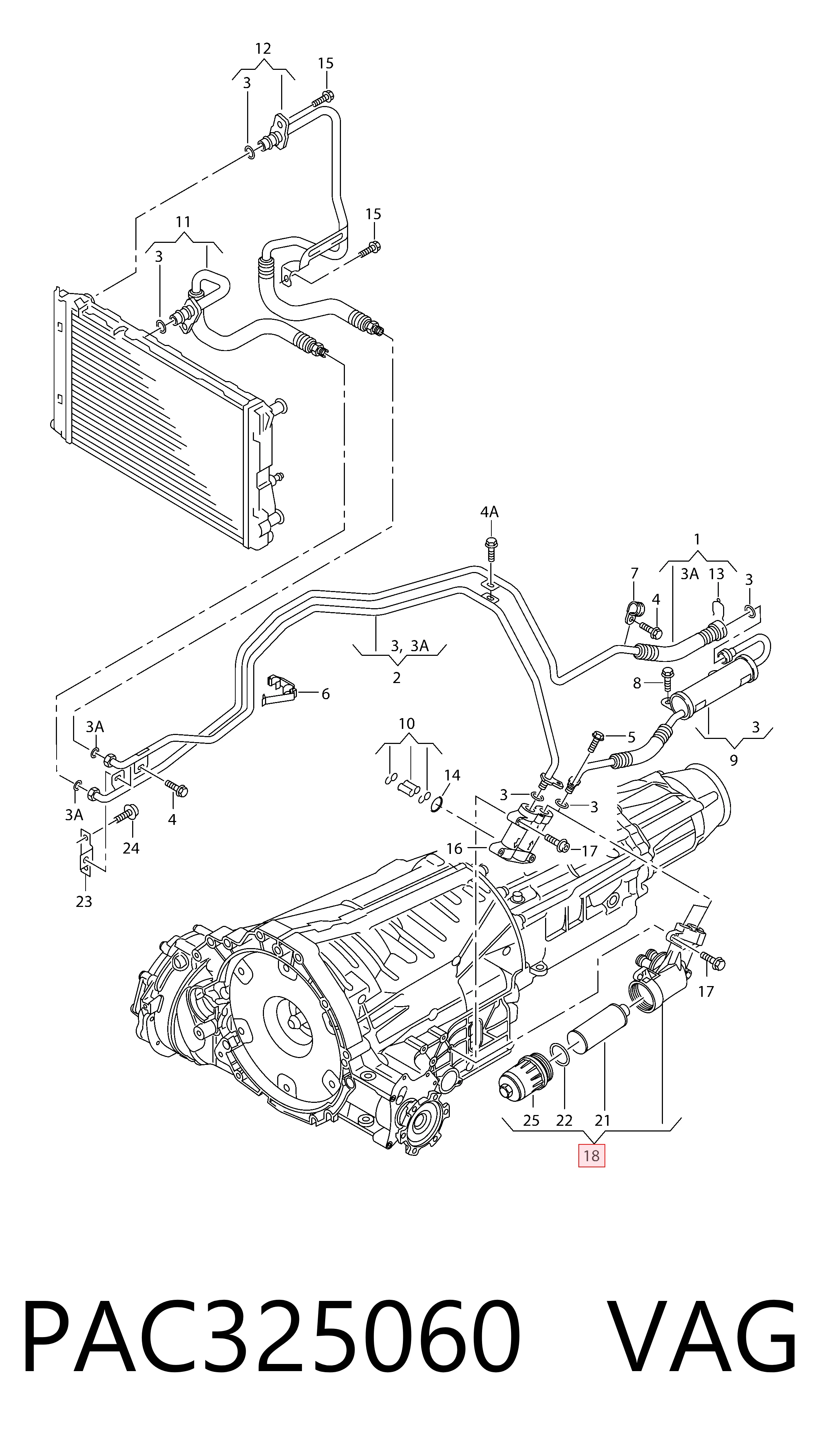 Фильтр коробки автомат VAG PAC325060 цена, от 31.01 USD