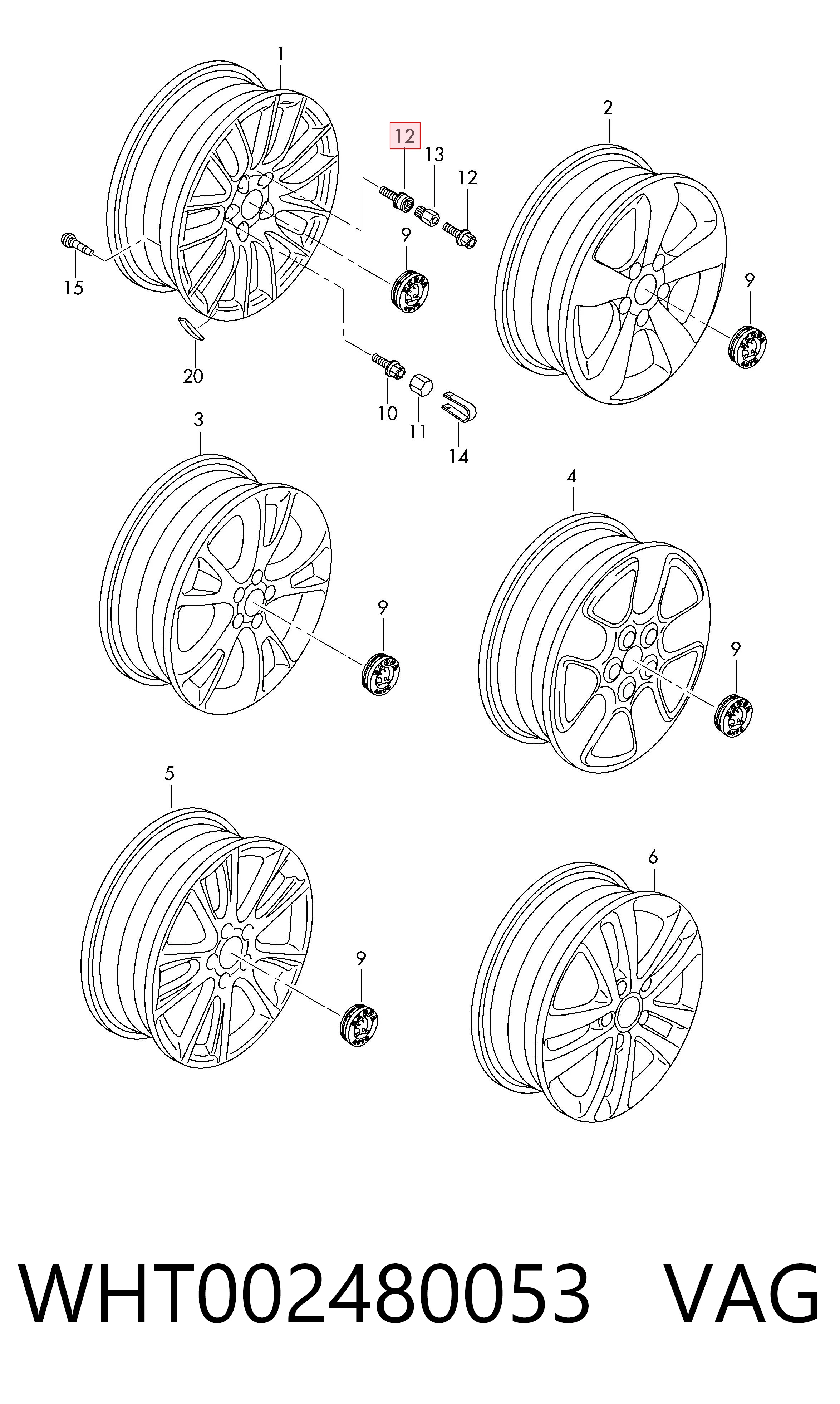  VAG WHT002480053 цена, от 14.76 USD