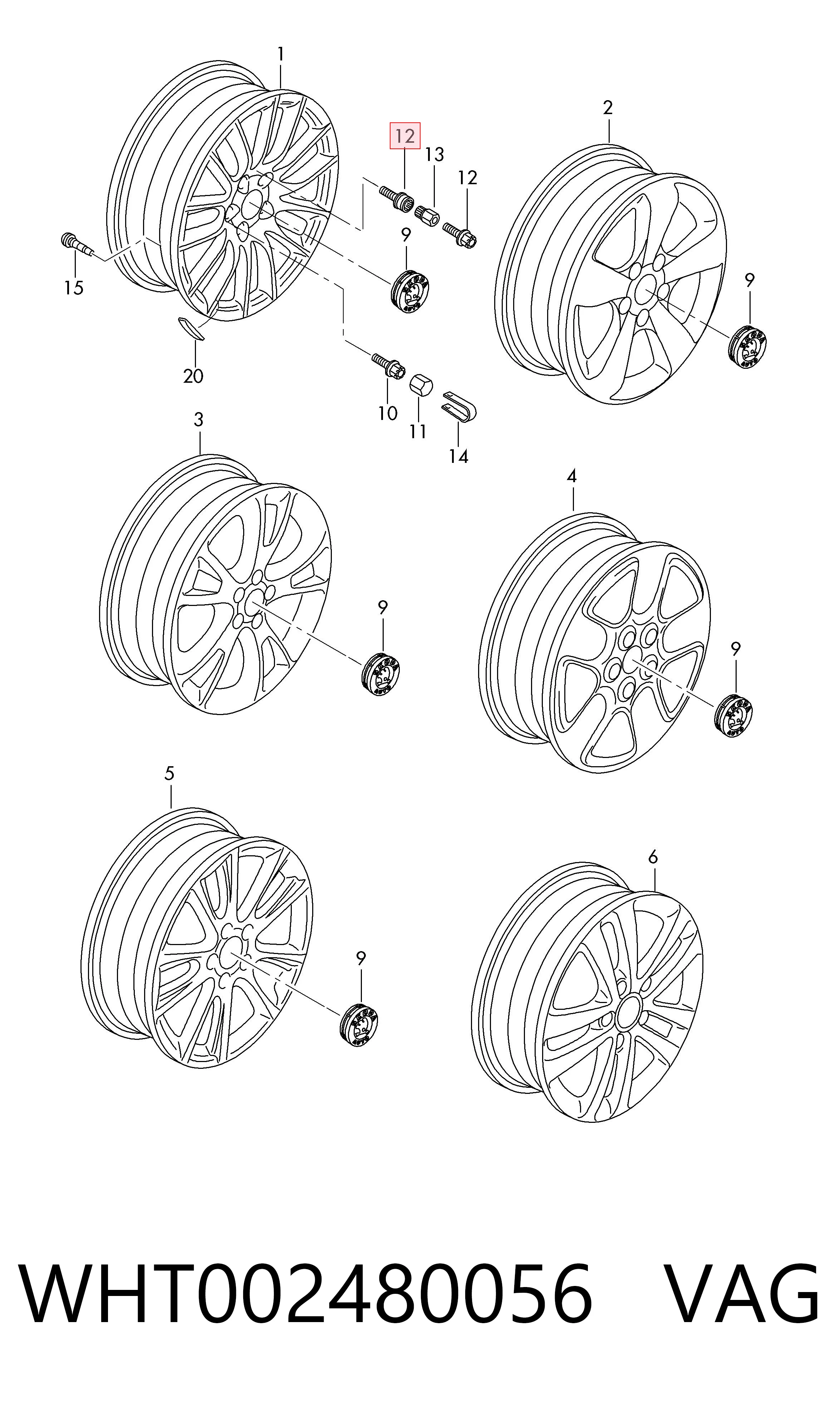  VAG WHT002480056 цена, от 20.12 USD