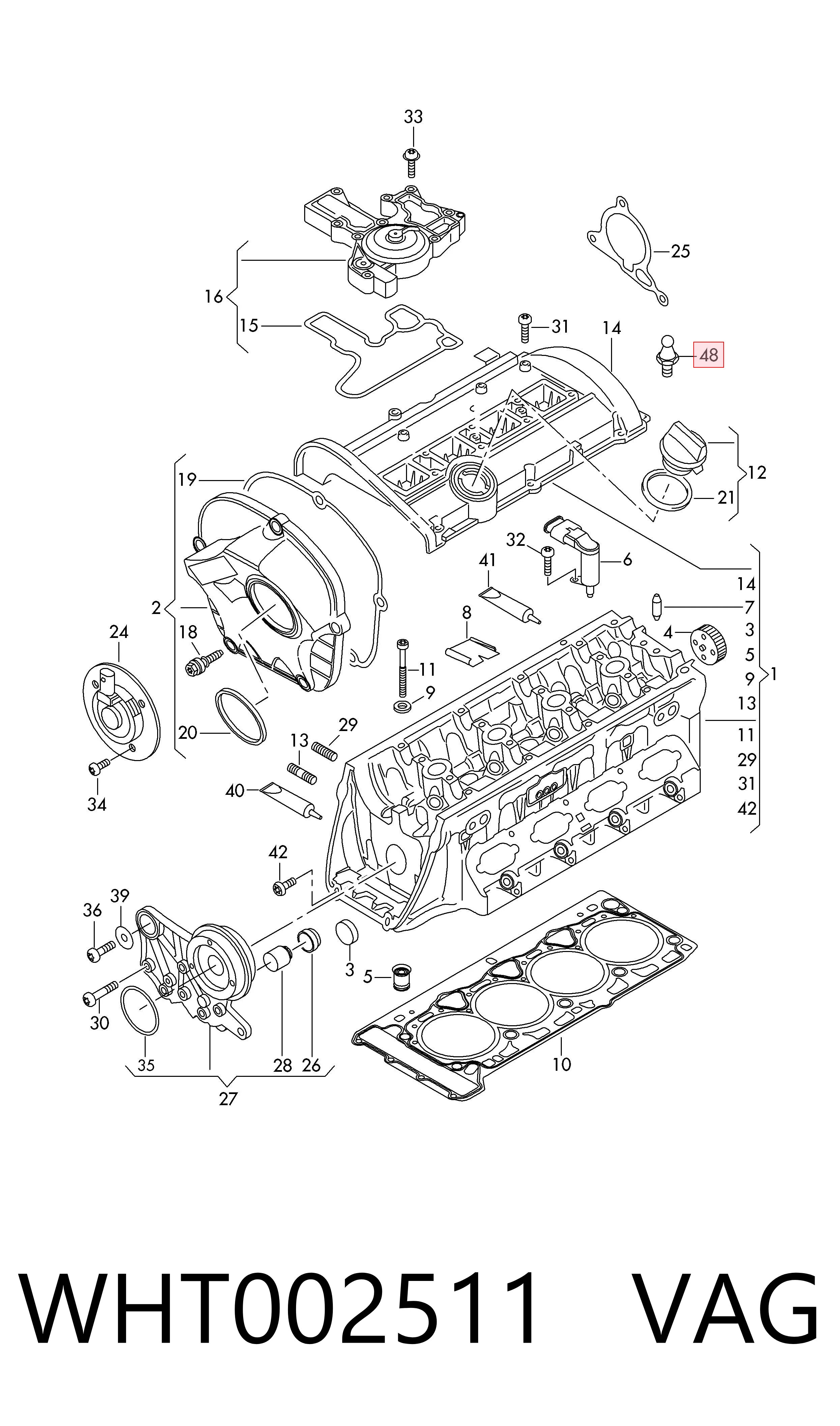  VAG WHT002511 цена, от 1.27 USD