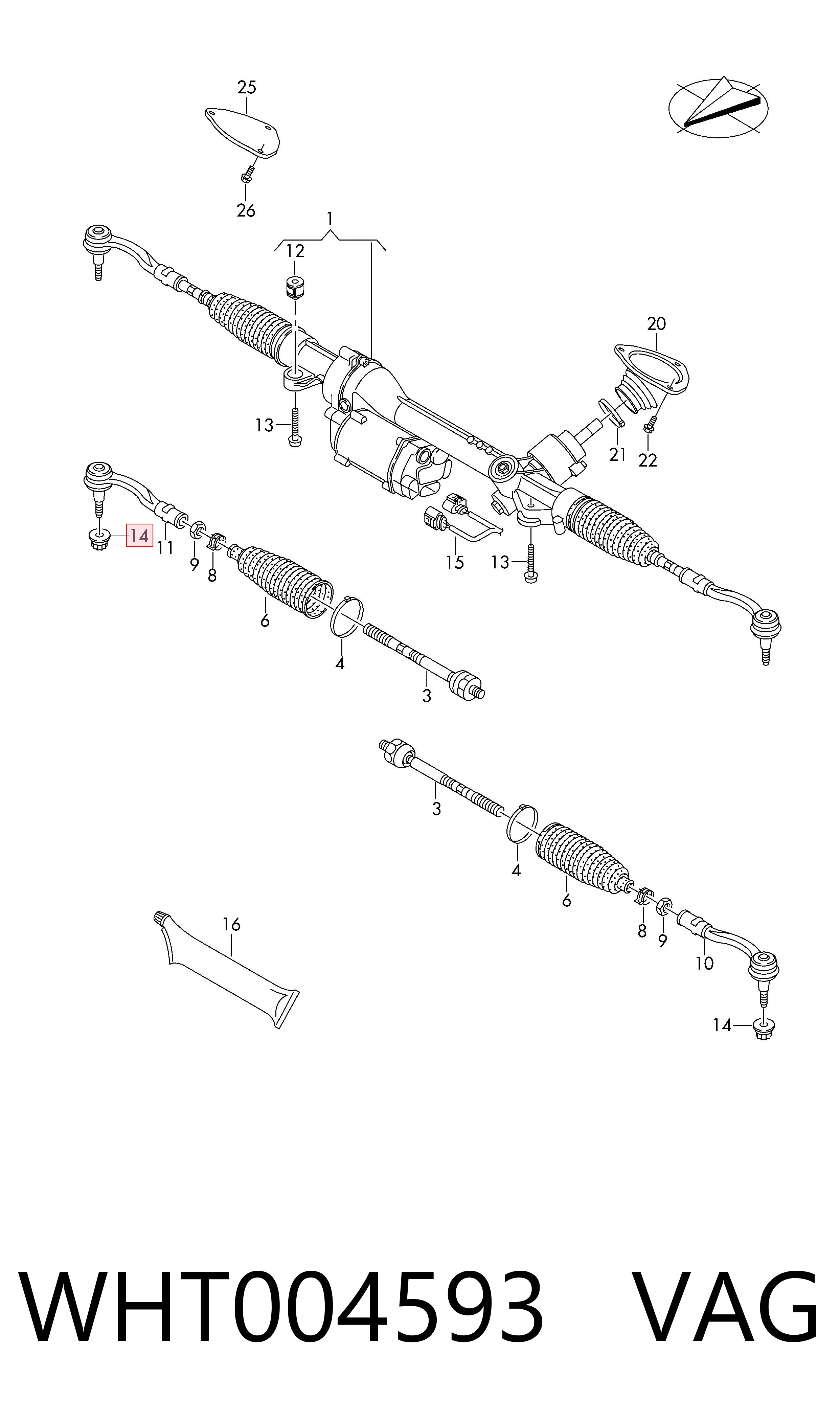Рулевой наконечник VAG WHT004593 цена, от 4.49 USD