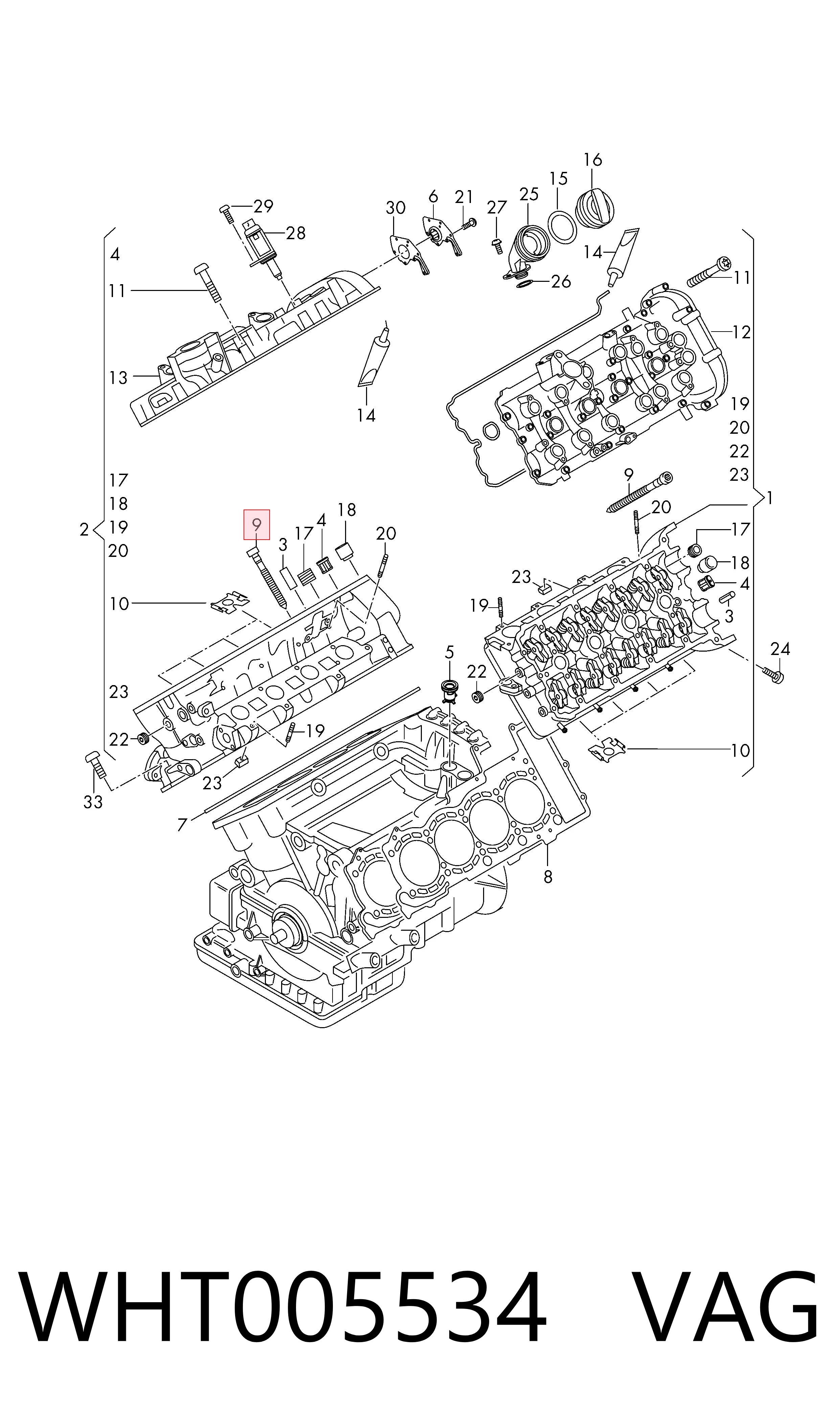 Болт крепления головки блока цилиндров на Audi A6 C7 4G2, 4GC
