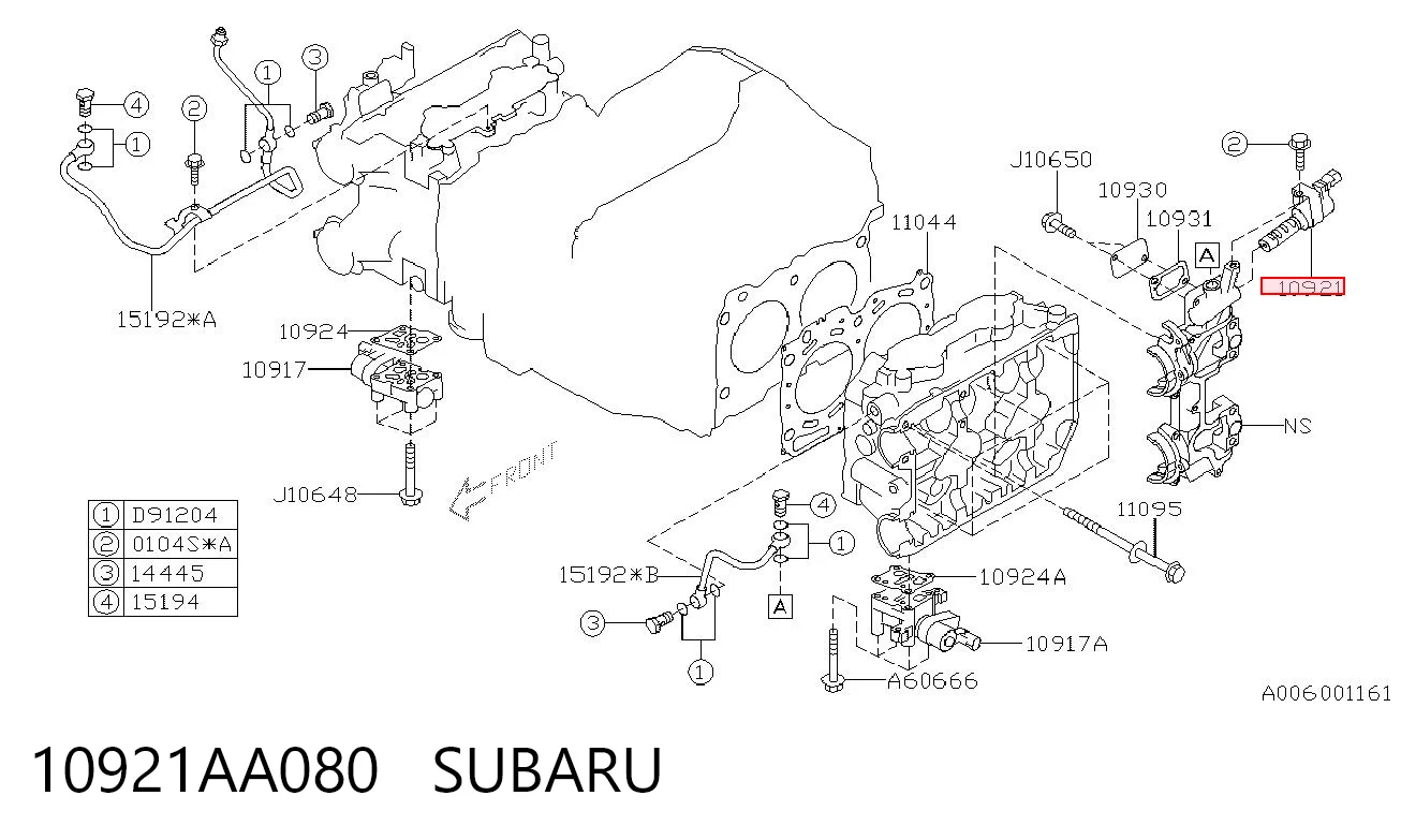 10921AA080 Subaru Клапан положения фаз распредвала
